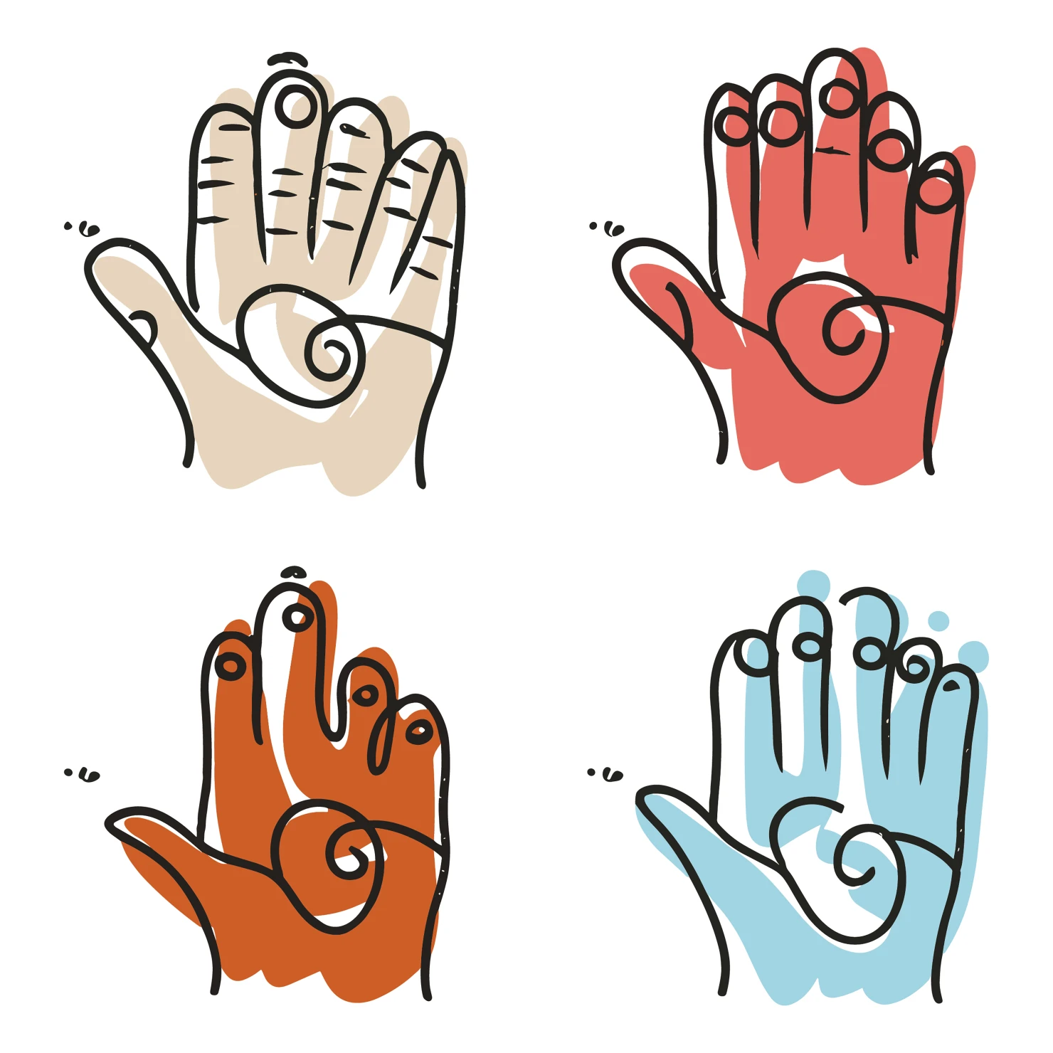 Hand customizable clip art set design #35397