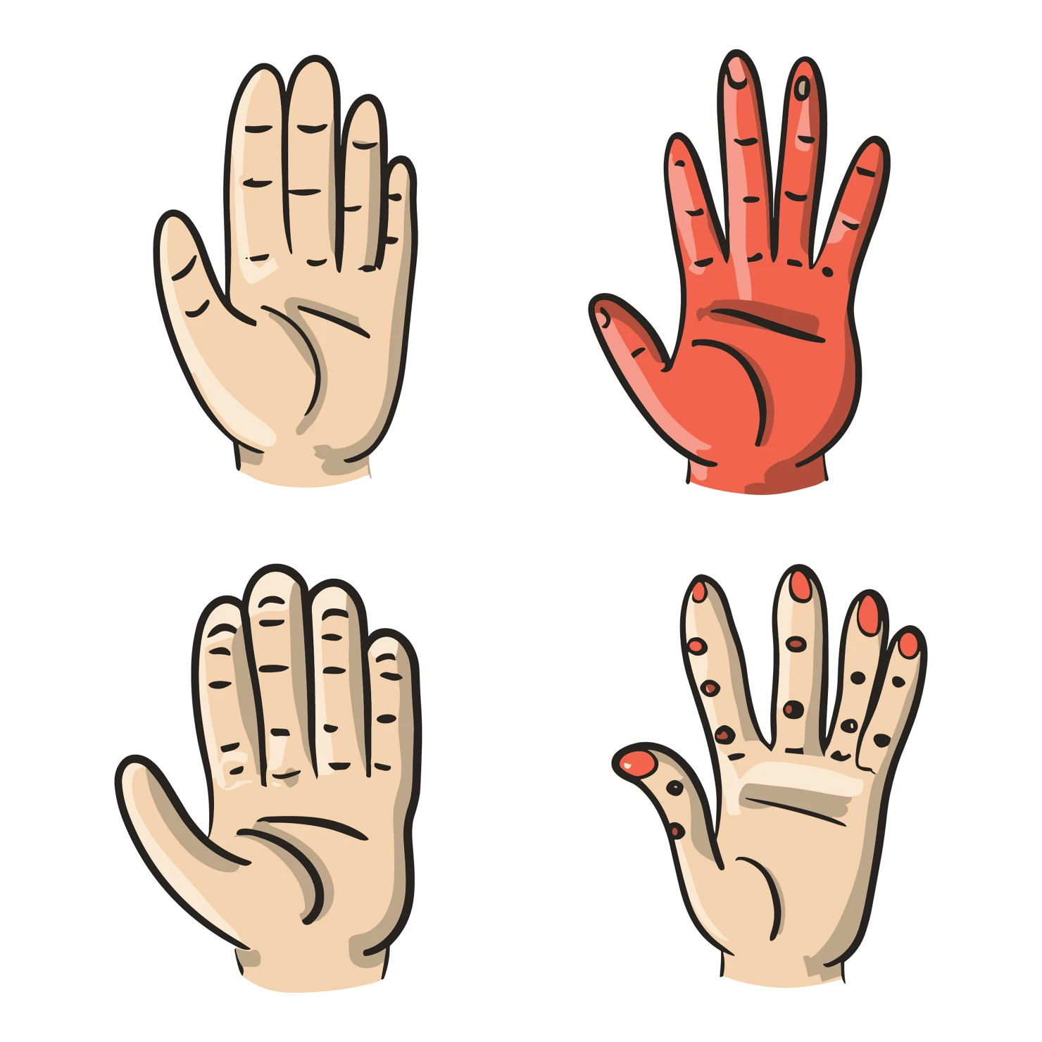 Hand customizable clip art set design #35398