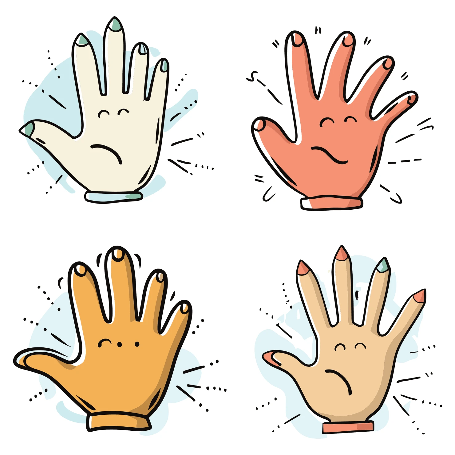 Hand customizable clip art set design #35399