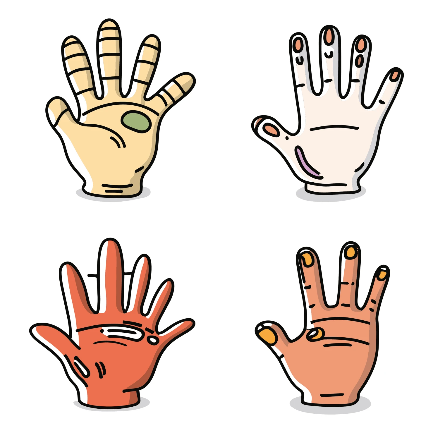 Hand customizable clip art set design #35401