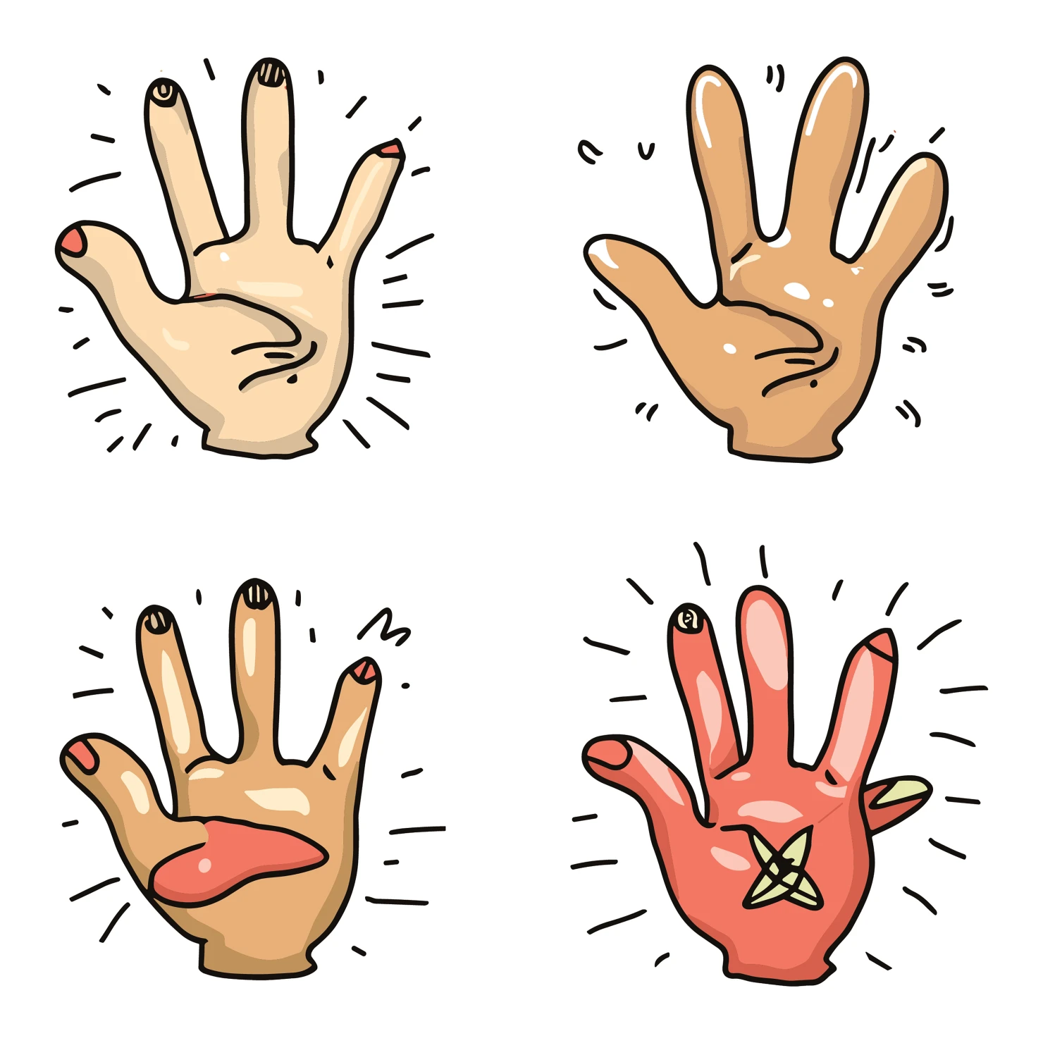 Hand customizable clip art set design #35403