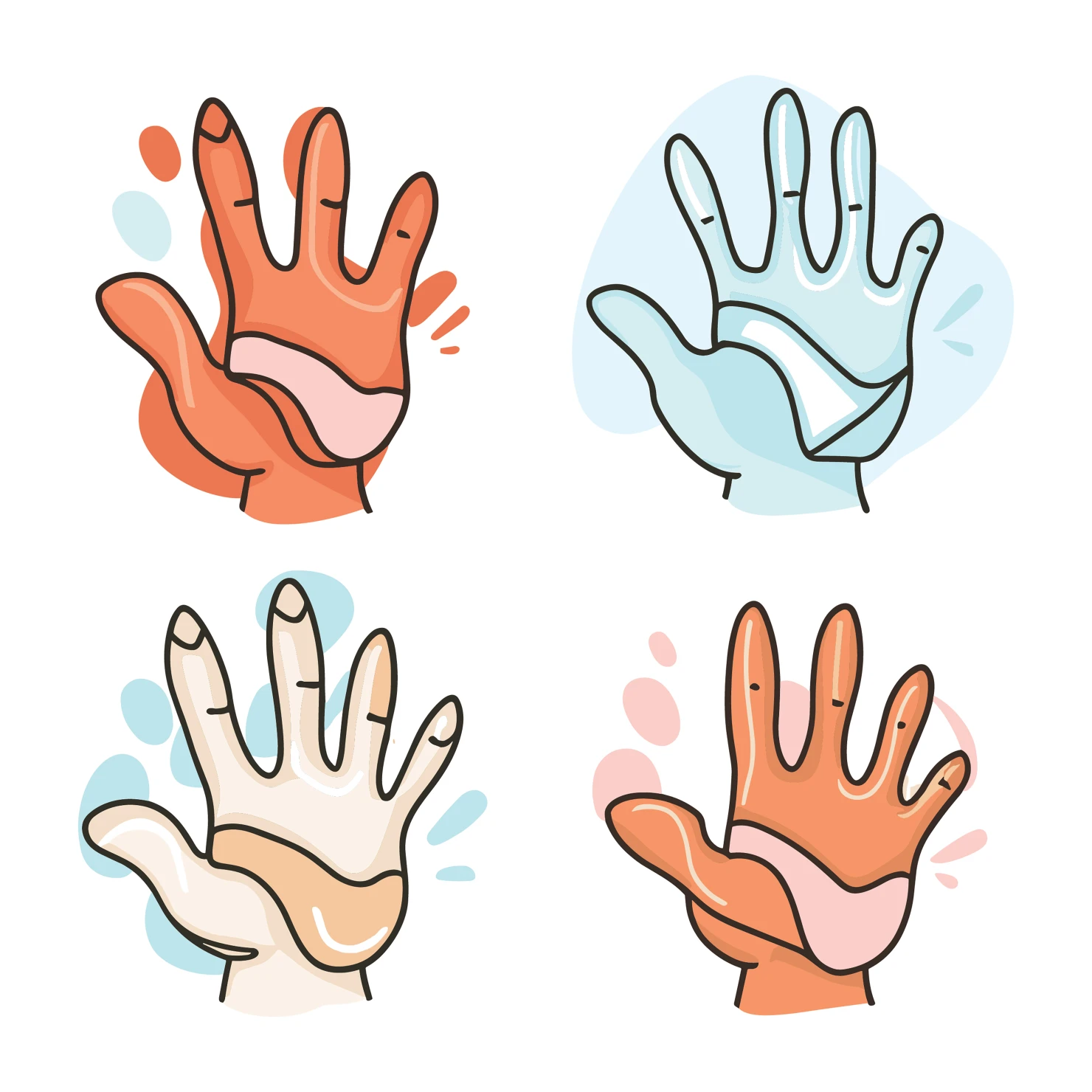 Hand customizable clip art set design #35404