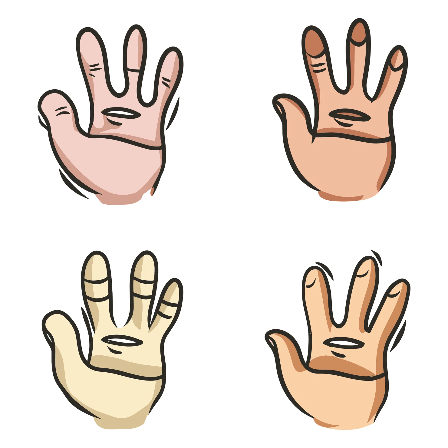 Hand customizable clip art set design #35405