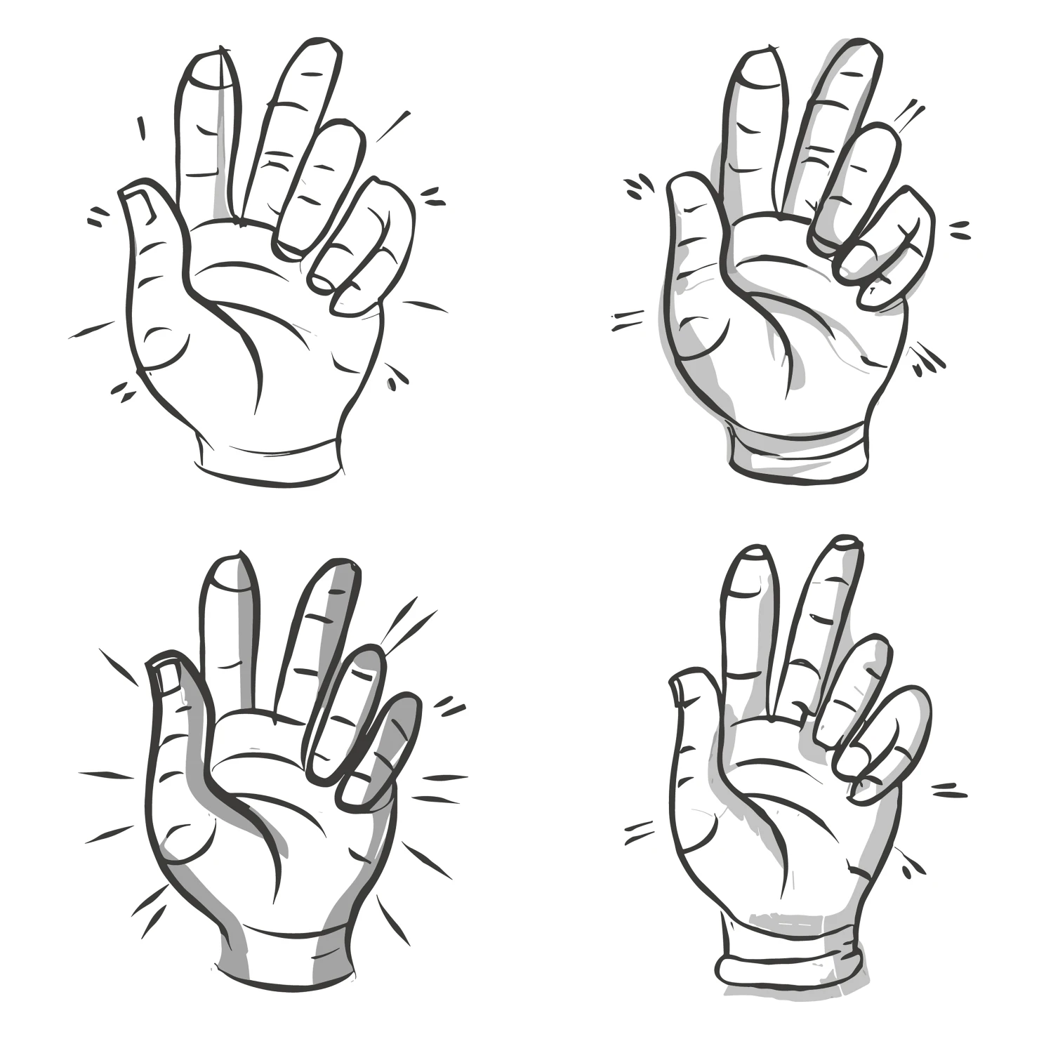 Hand customizable clip art set design #35407