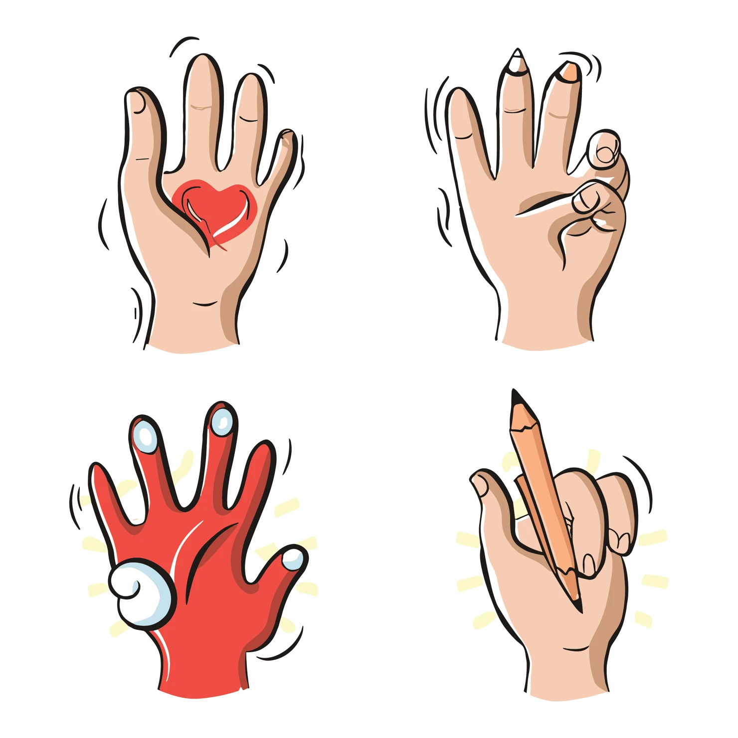 Hand customizable clip art set design #35408