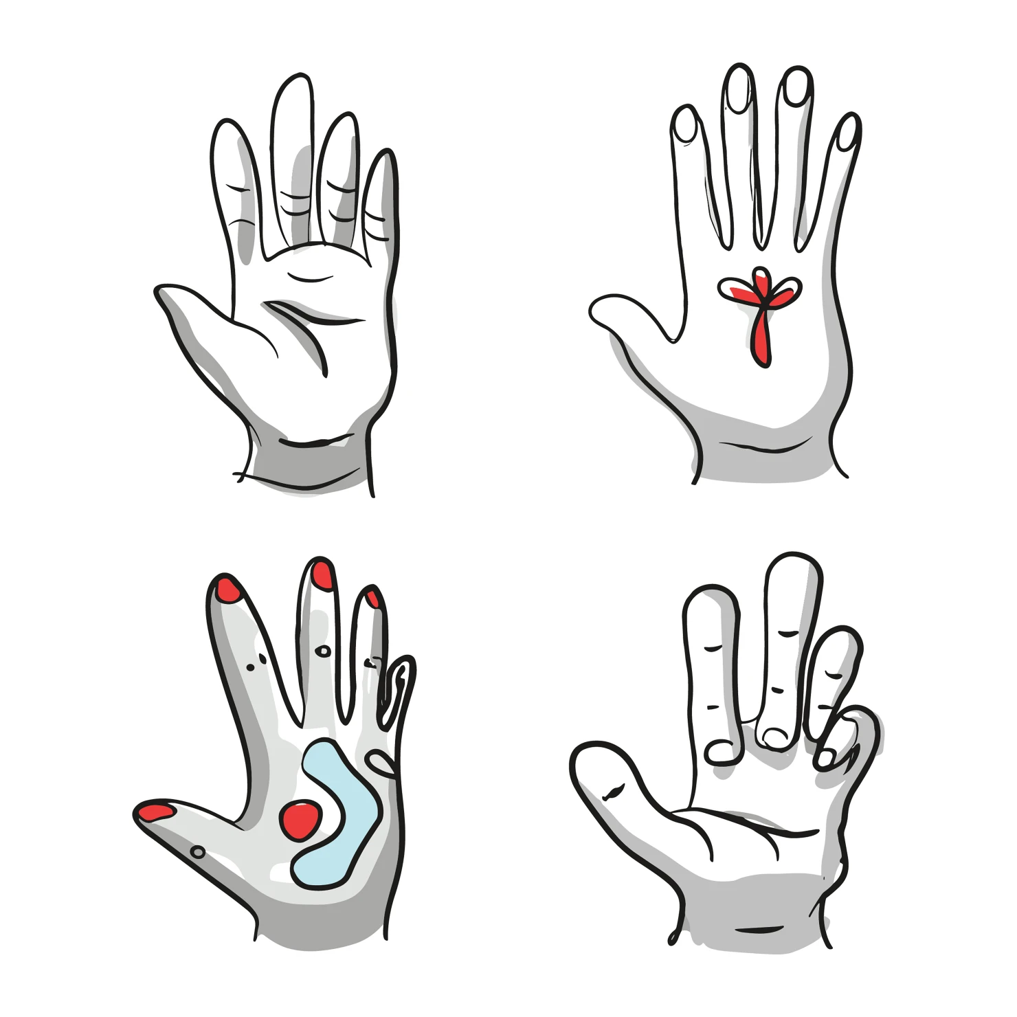 Hand customizable clip art set design #35410