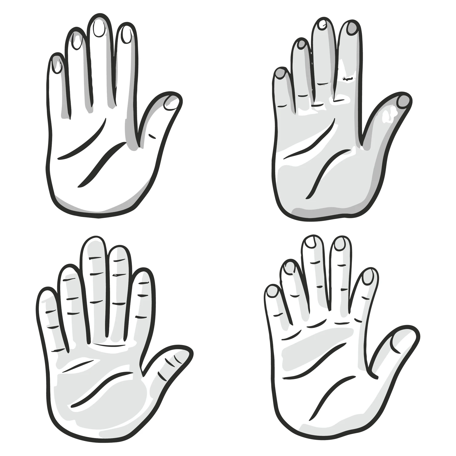 Hand customizable clip art set design #35411