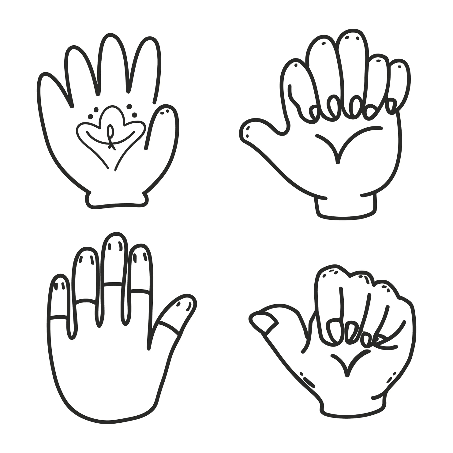 Hand customizable clip art set design #35412