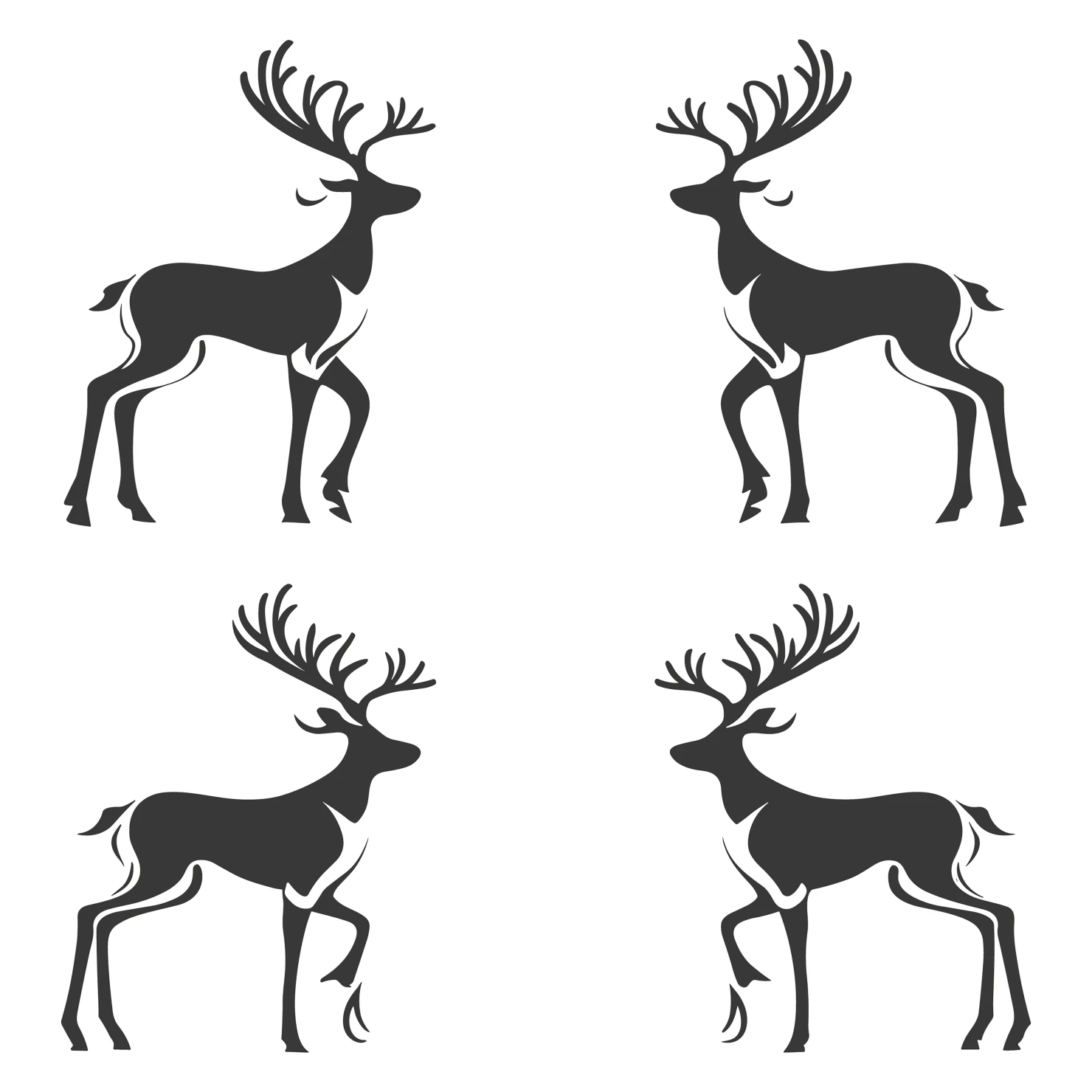 Deer customizable icon set design #35414