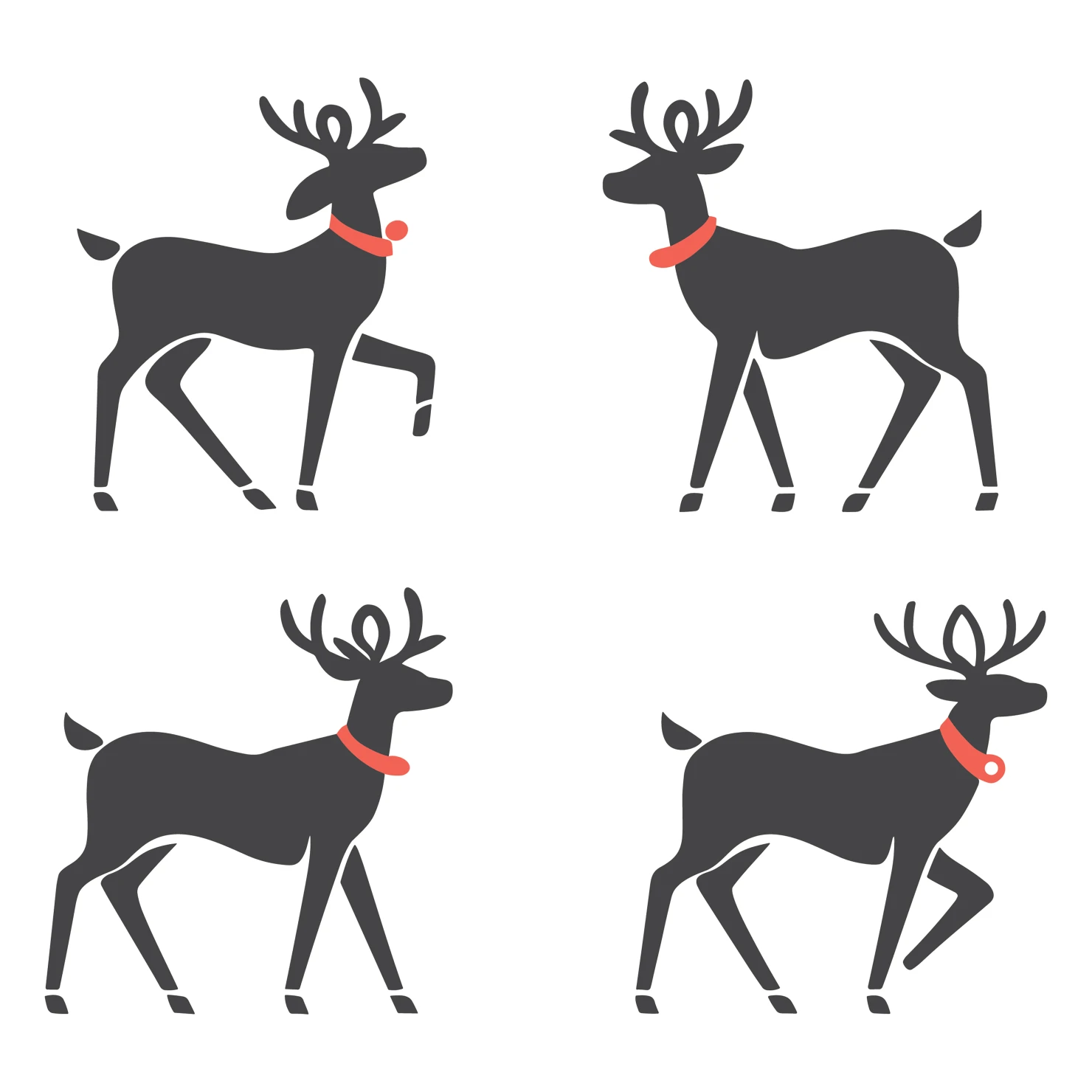 Deer customizable icon set design #35424