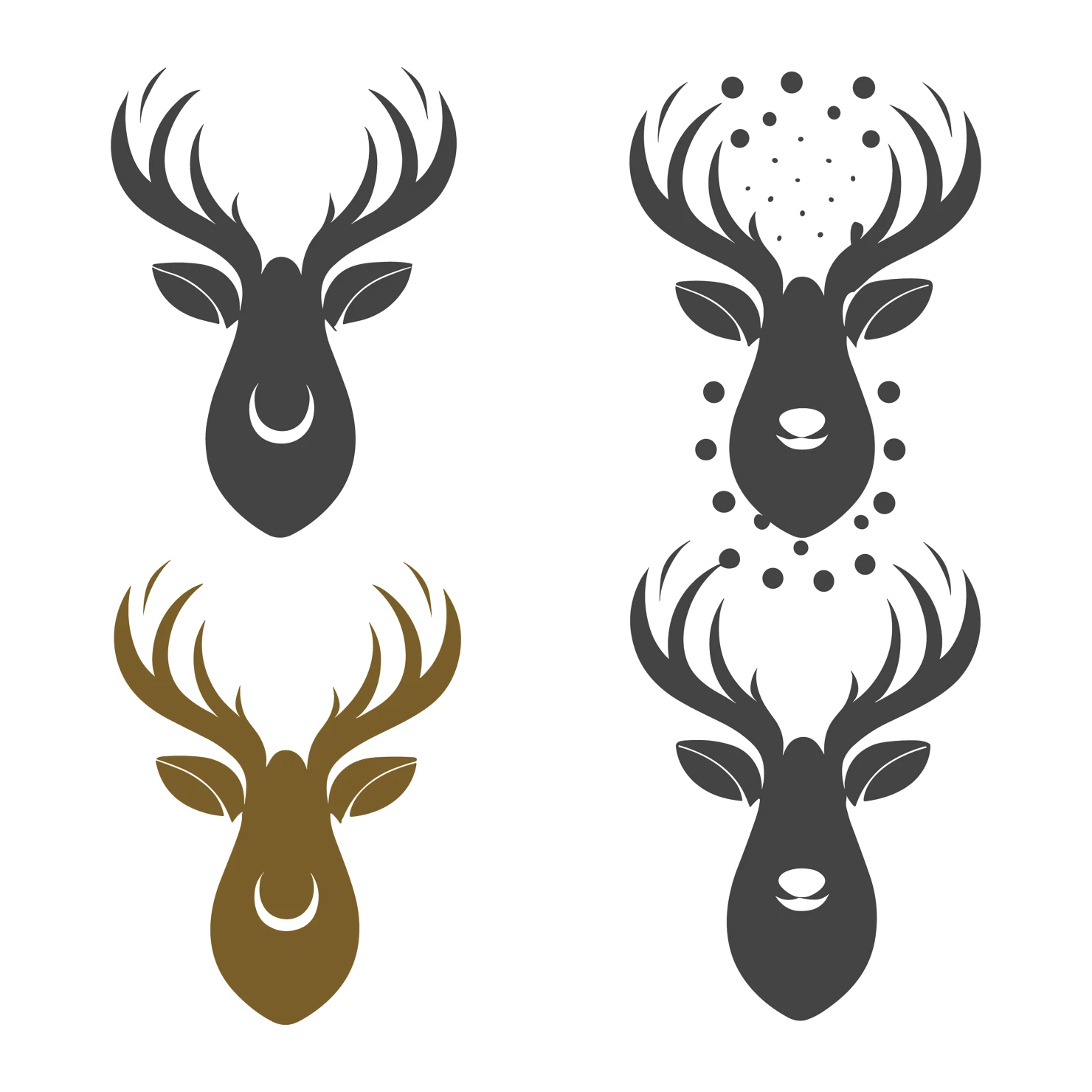 Deer customizable icon set design #35434