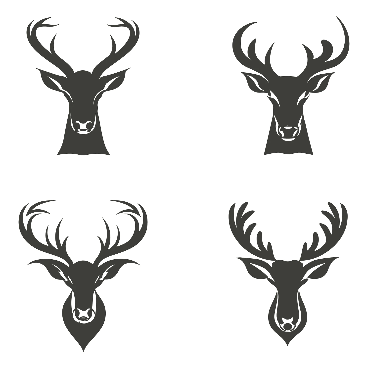 Deer customizable icon set design #35435