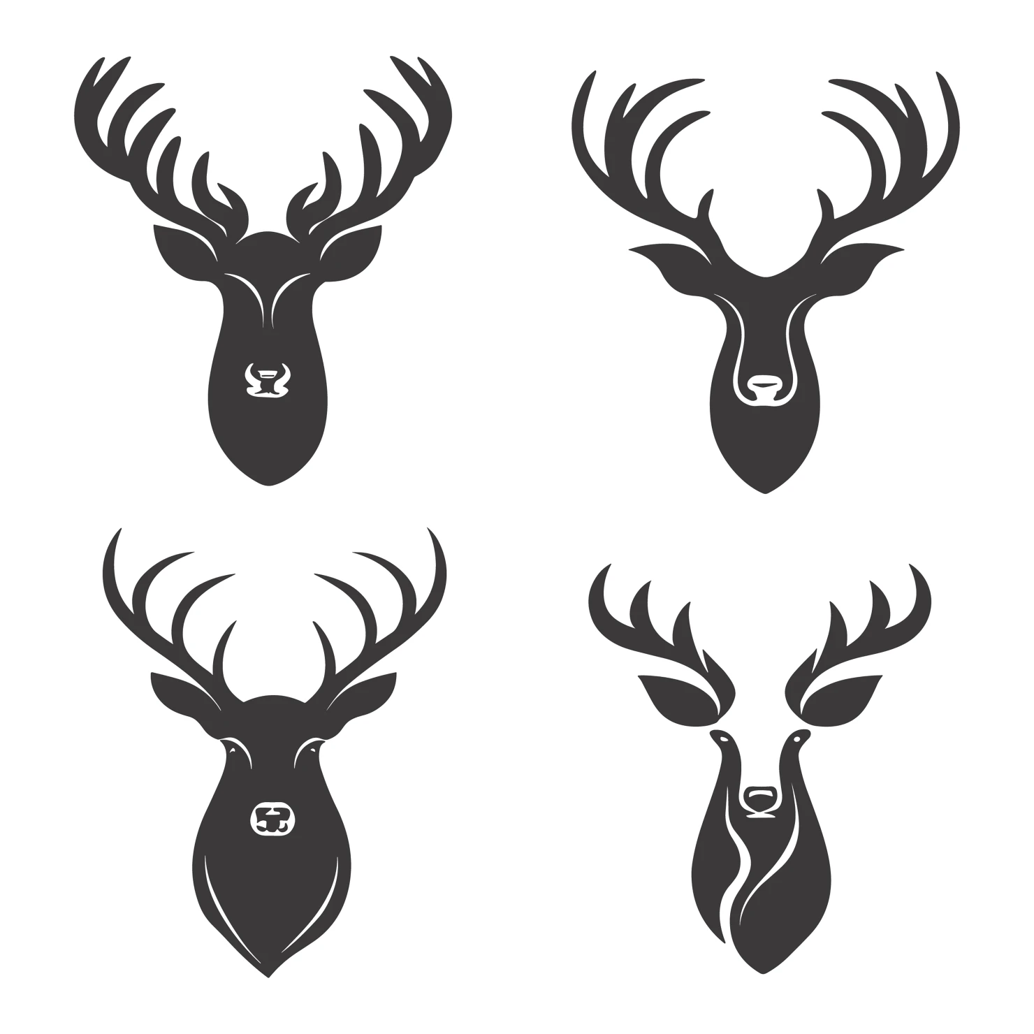 Deer customizable icon set design #35438