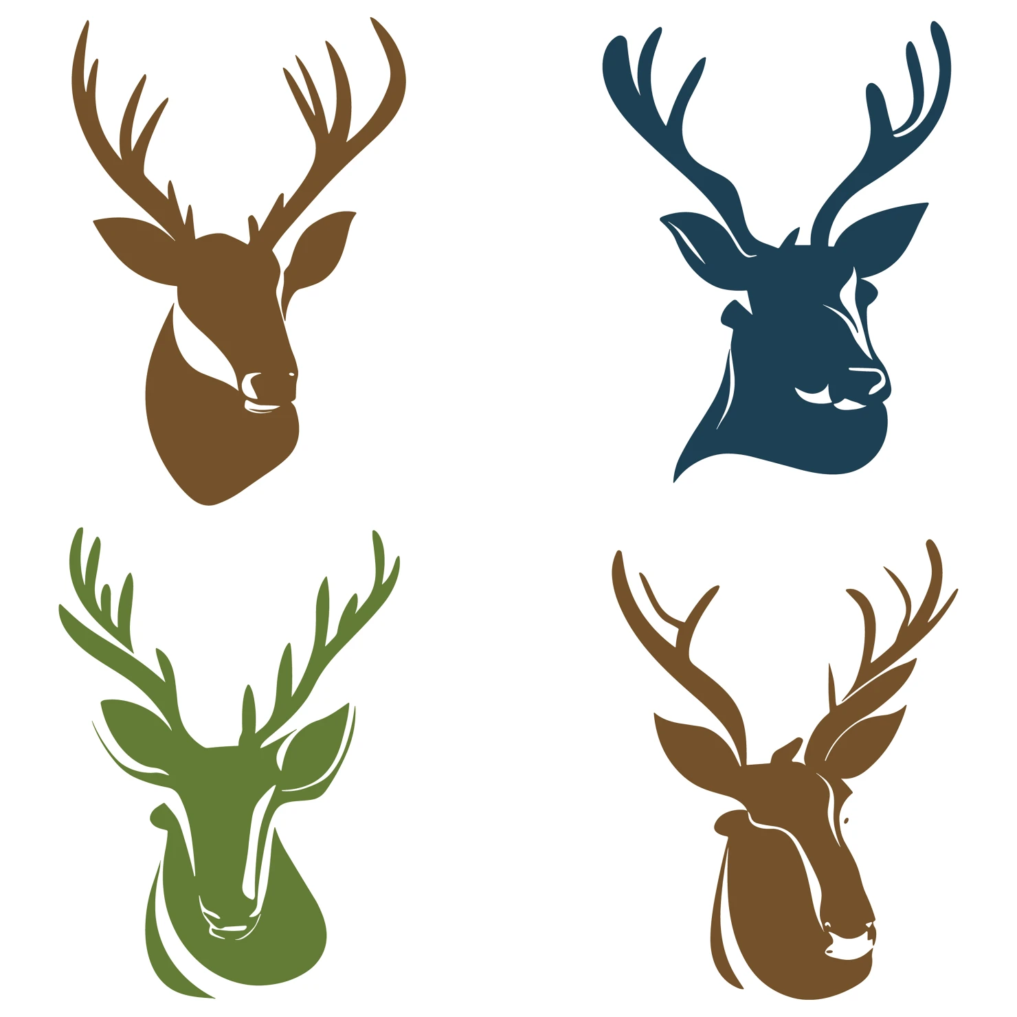 Deer customizable icon set design #35441