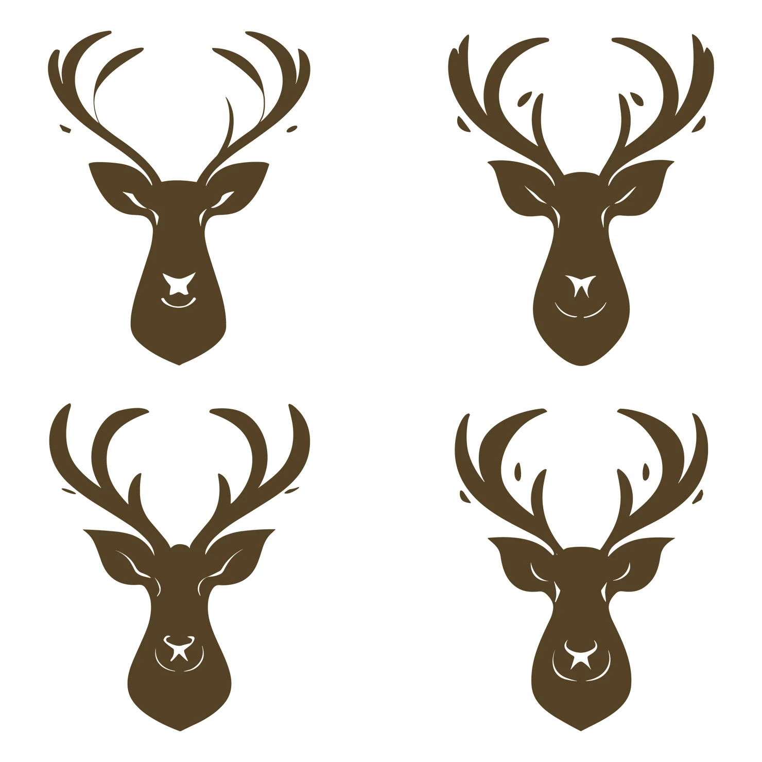 Deer customizable icon set design #35442