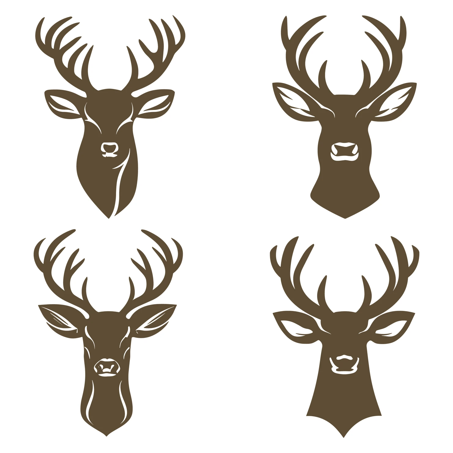 Deer customizable icon set design #35443