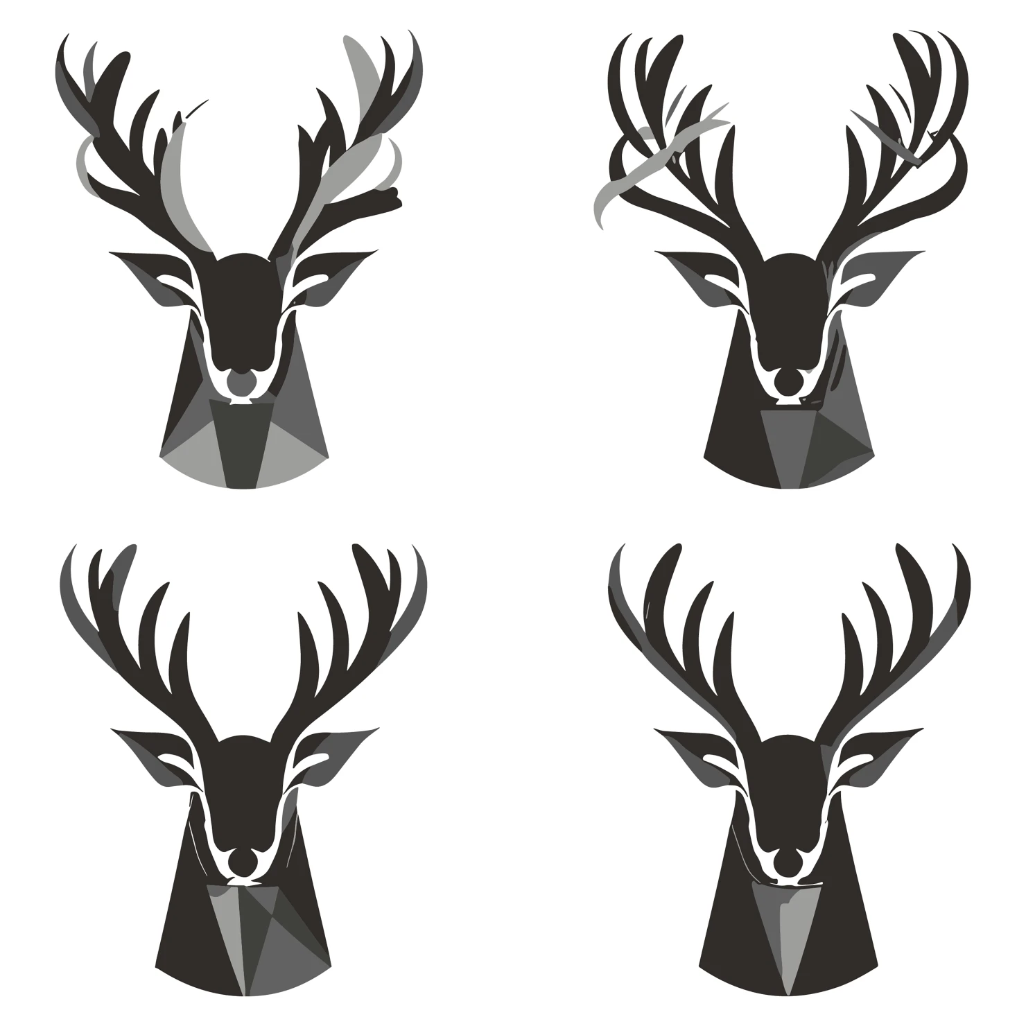 Deer customizable icon set design #35445