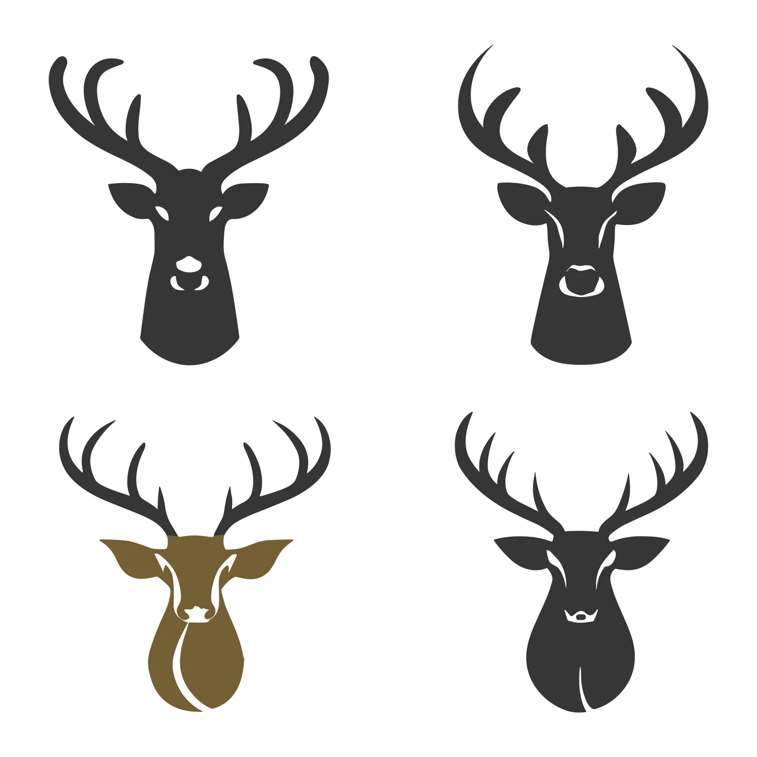 Deer customizable icon set design #35446