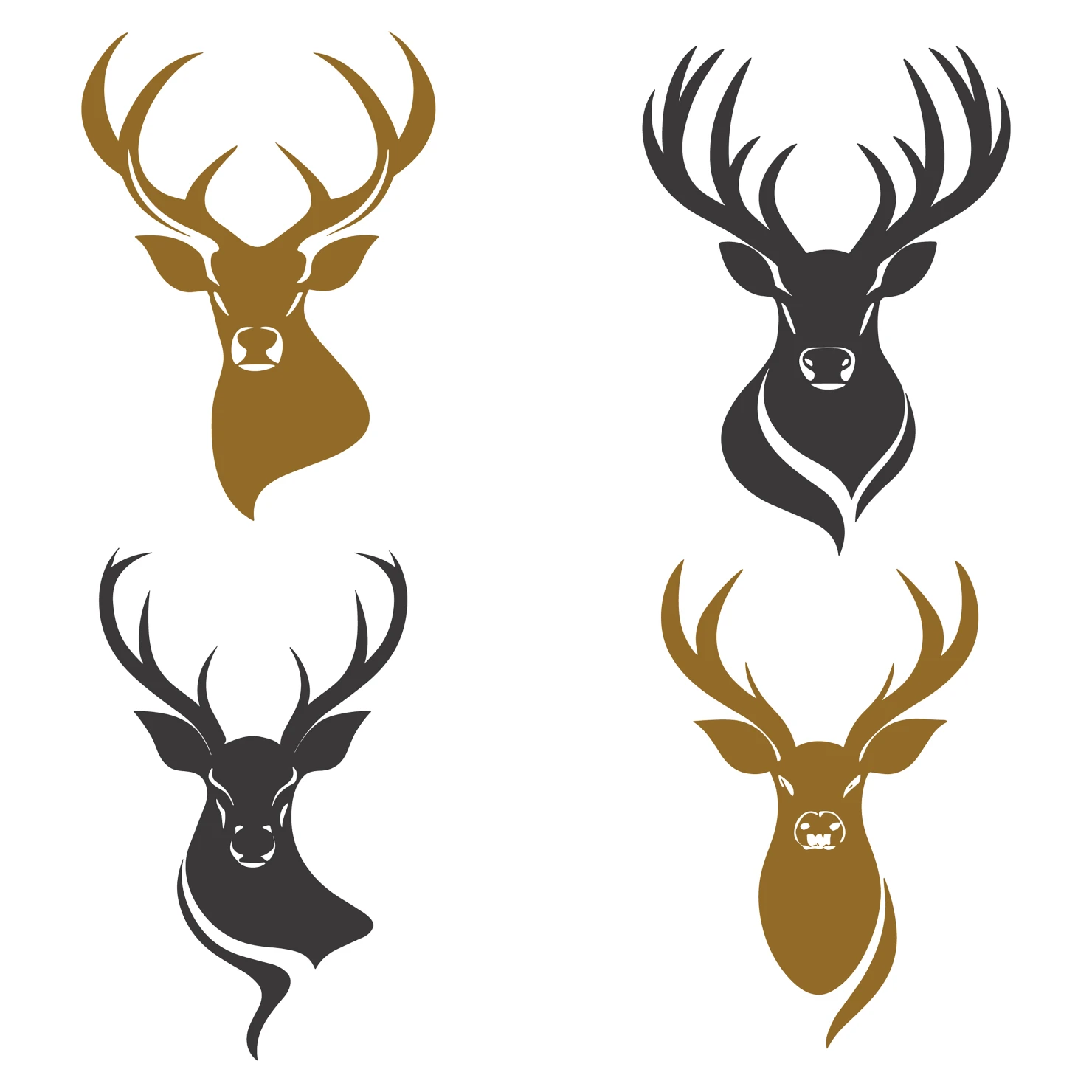 Deer customizable icon set design #35451