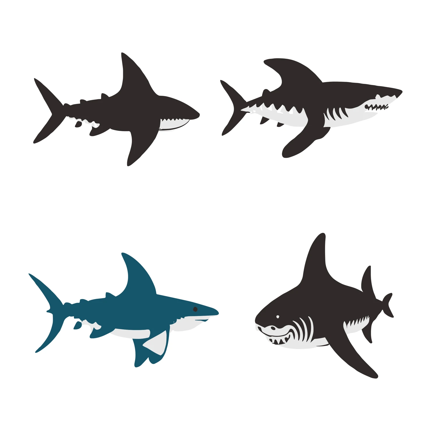 Fish customizable icon set design #35458
