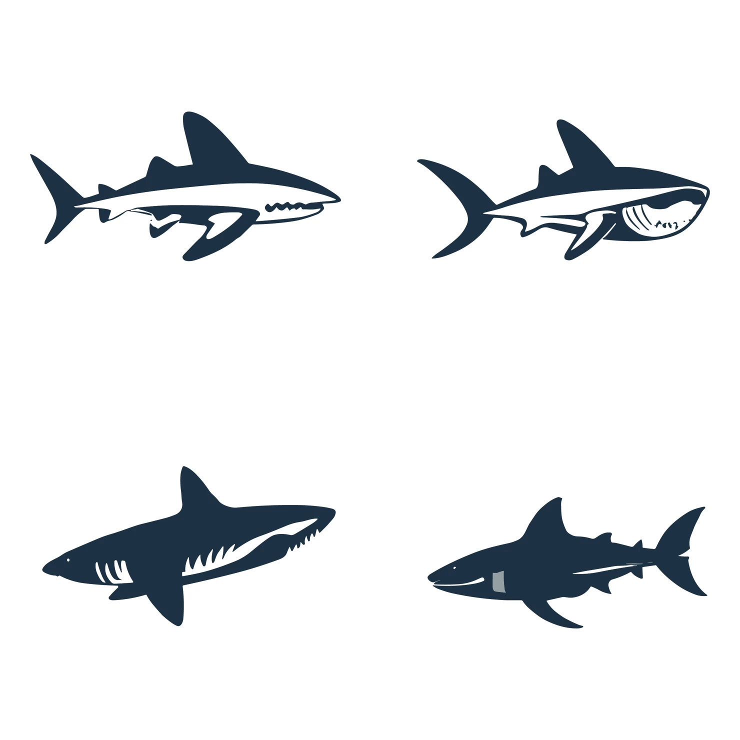 Fish customizable icon set design #35467