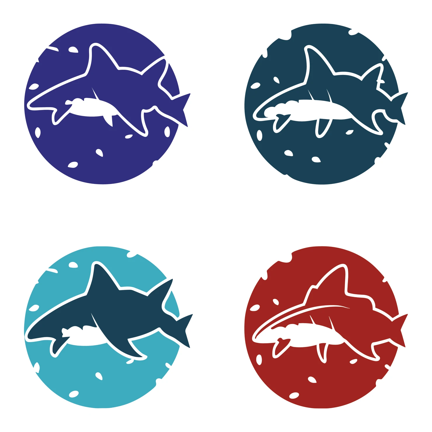 Fish customizable icon set design #35468