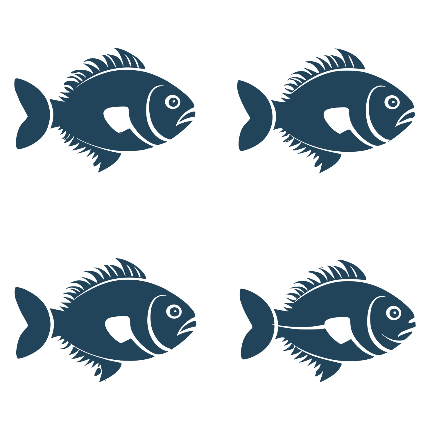 Fish customizable icon set design #35474