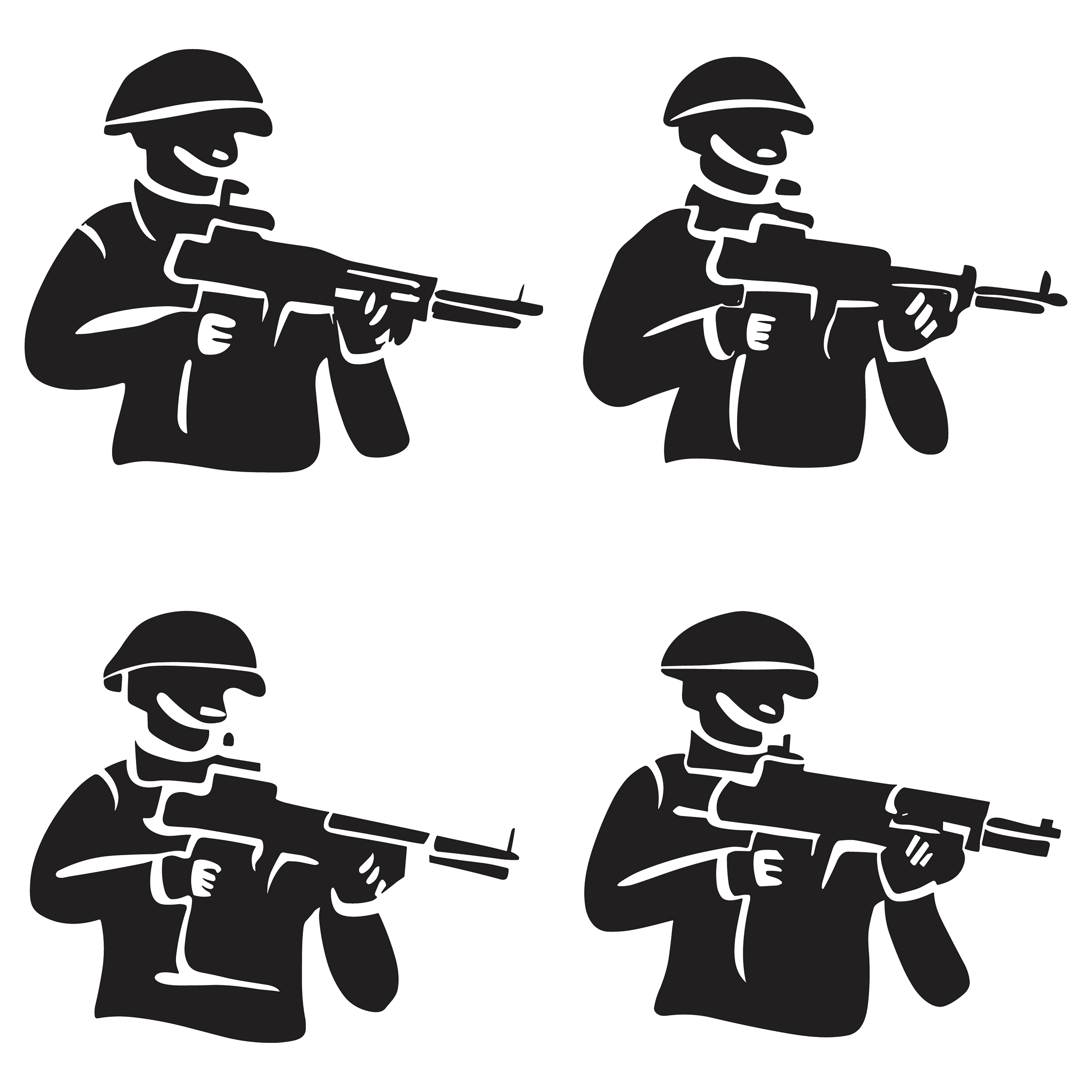 Soldier customizable silhouettes set design #35537