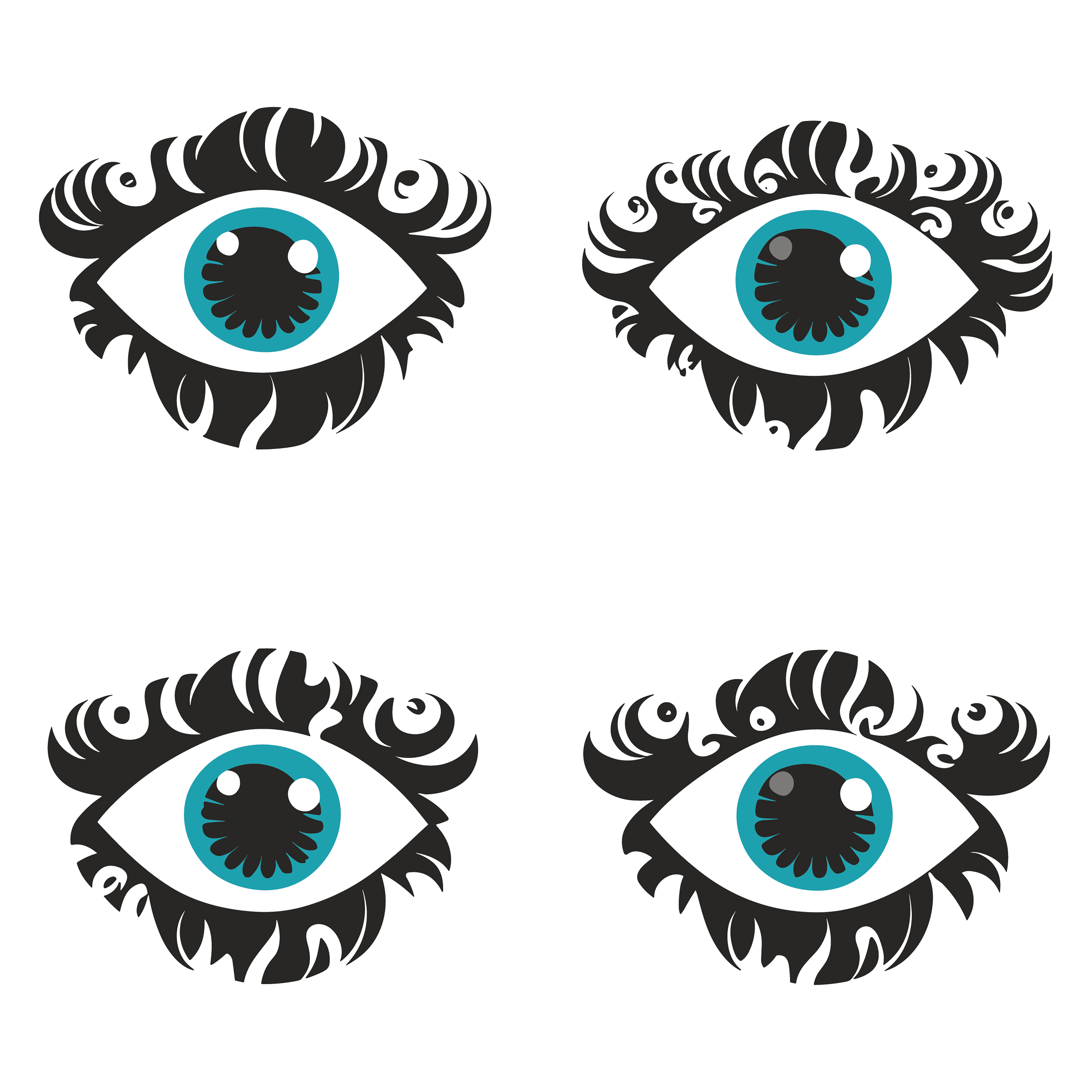 Monsters customizable clip art set design #35713