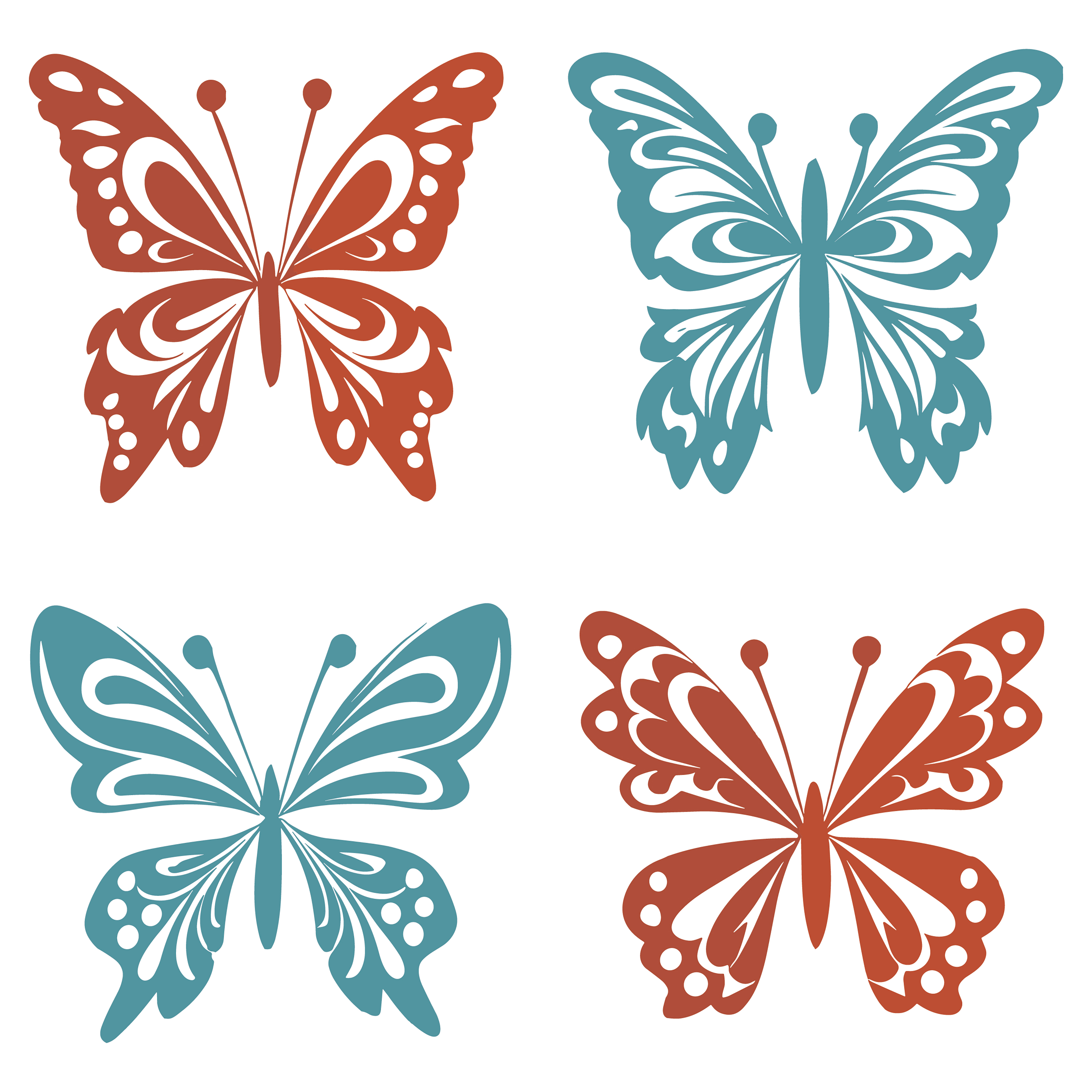 Butterflies customizable icon set design #35875