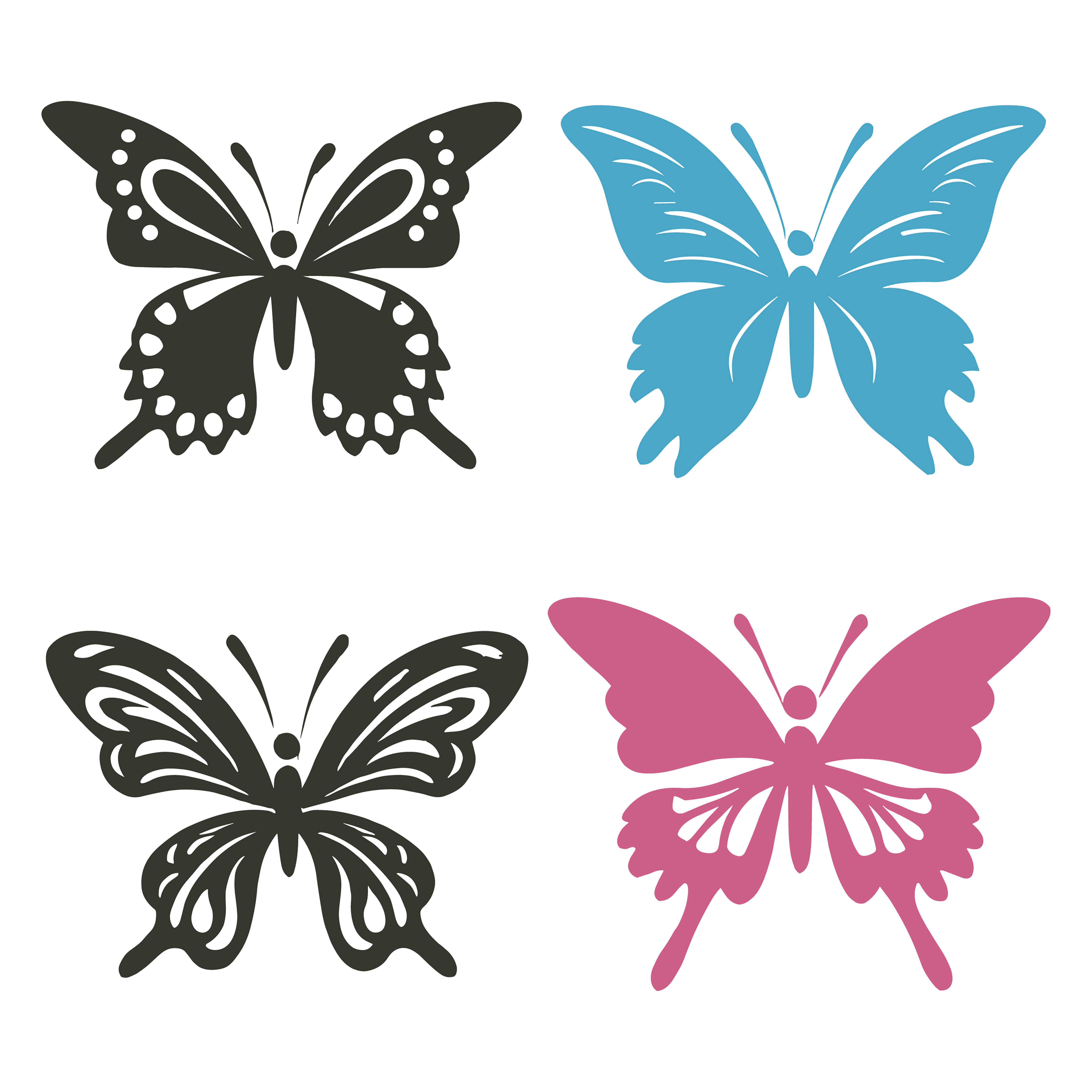 Butterflies customizable icon set design #35877