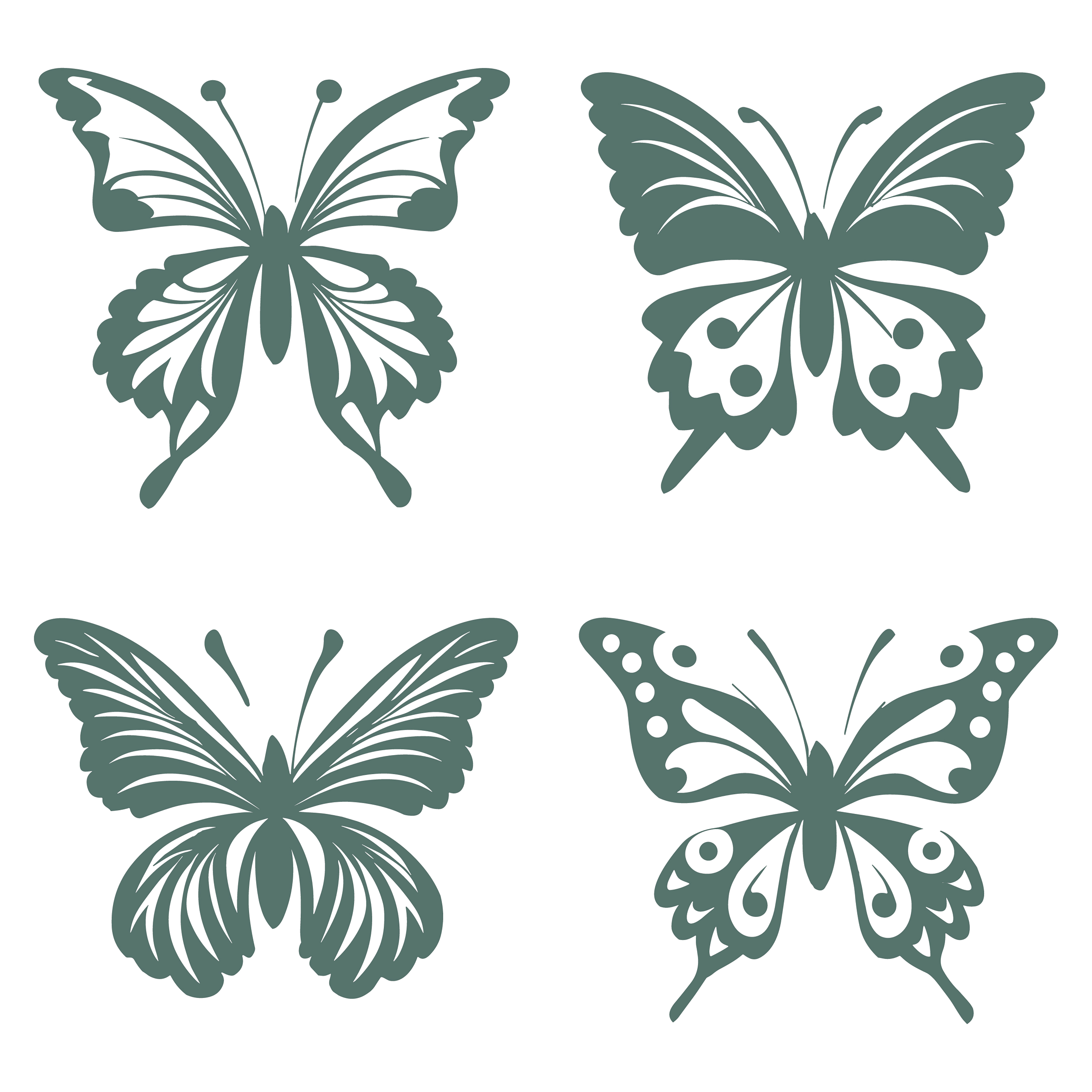 Butterflies customizable icon set design #35880