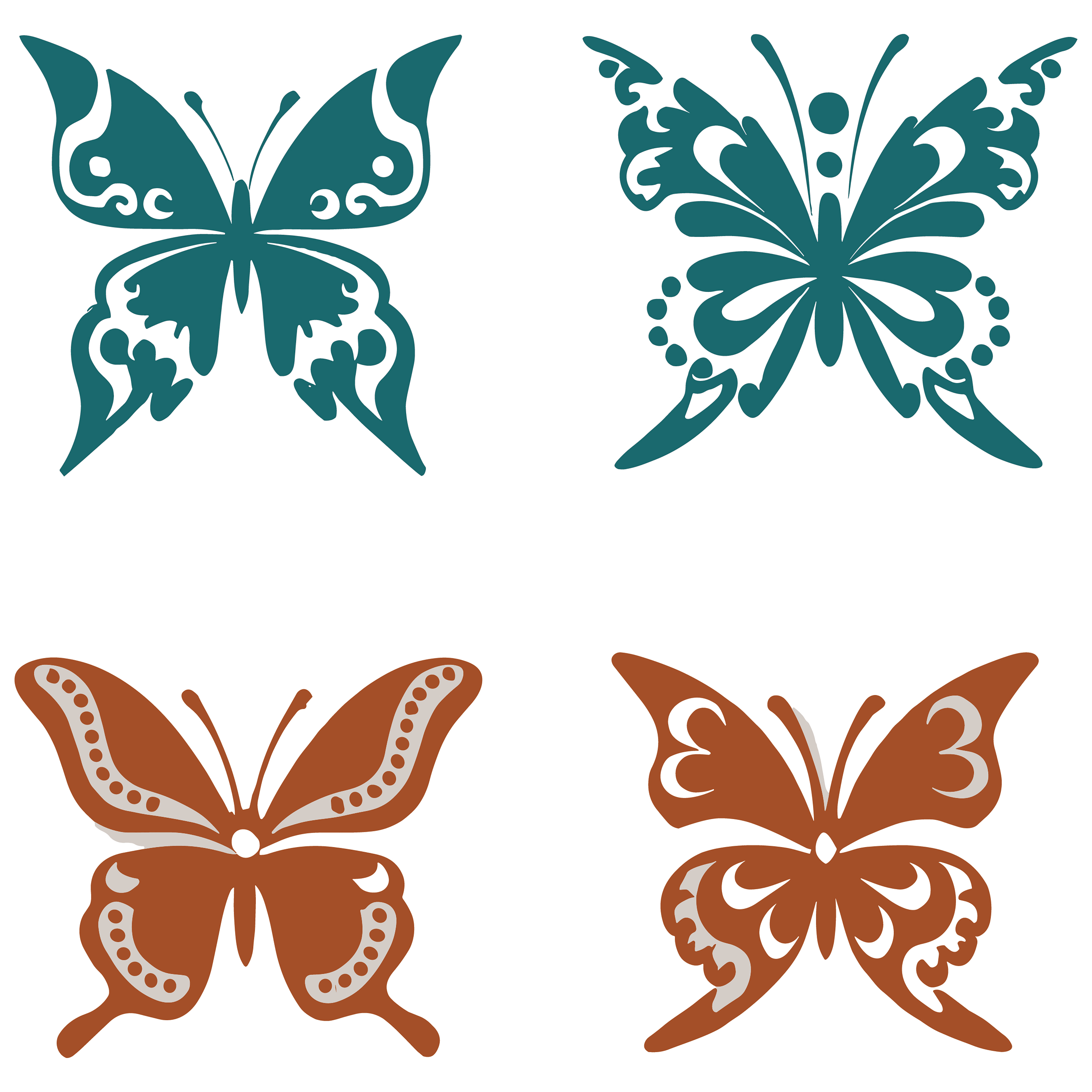 Butterflies customizable icon set design #35881