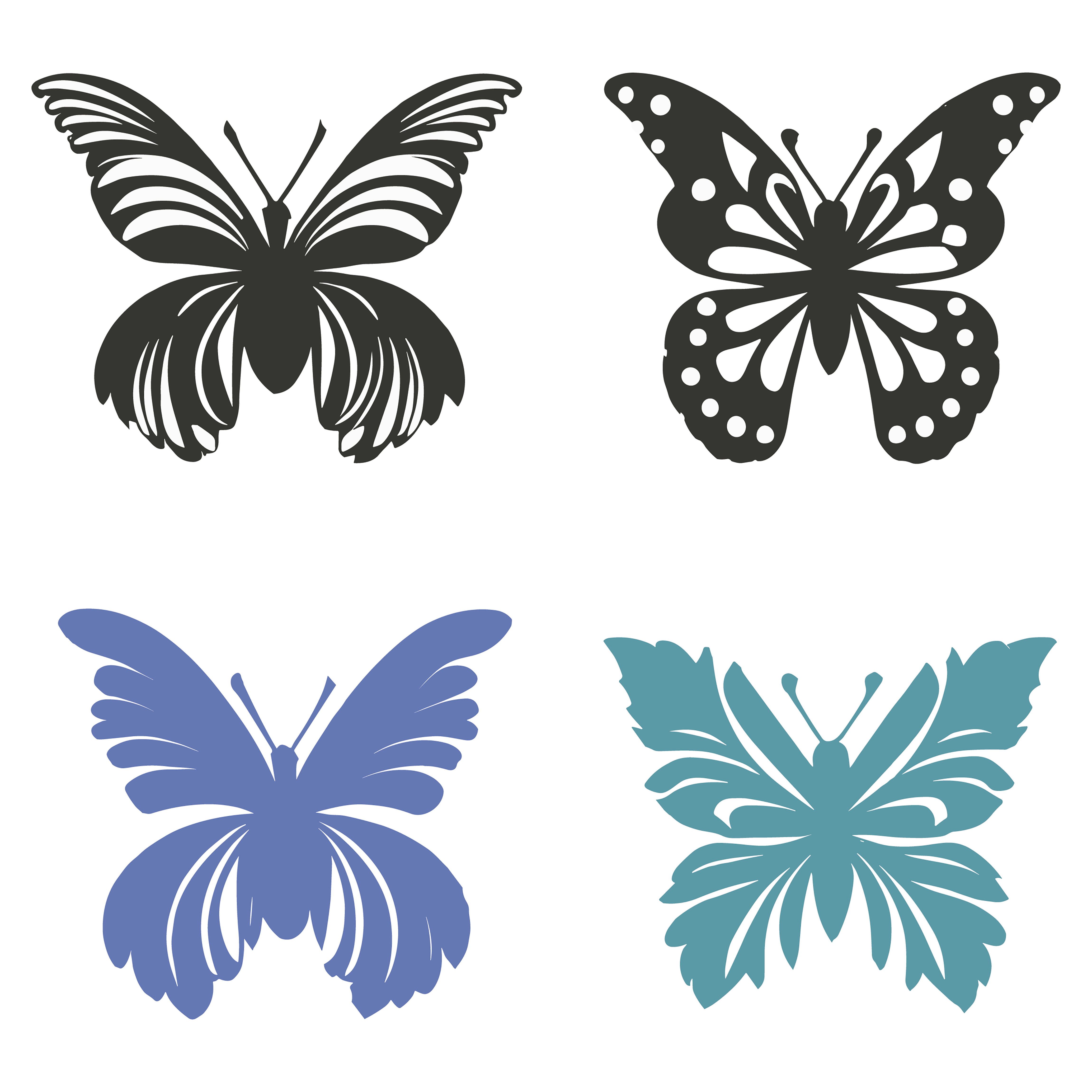Butterflies customizable icon set design #35882