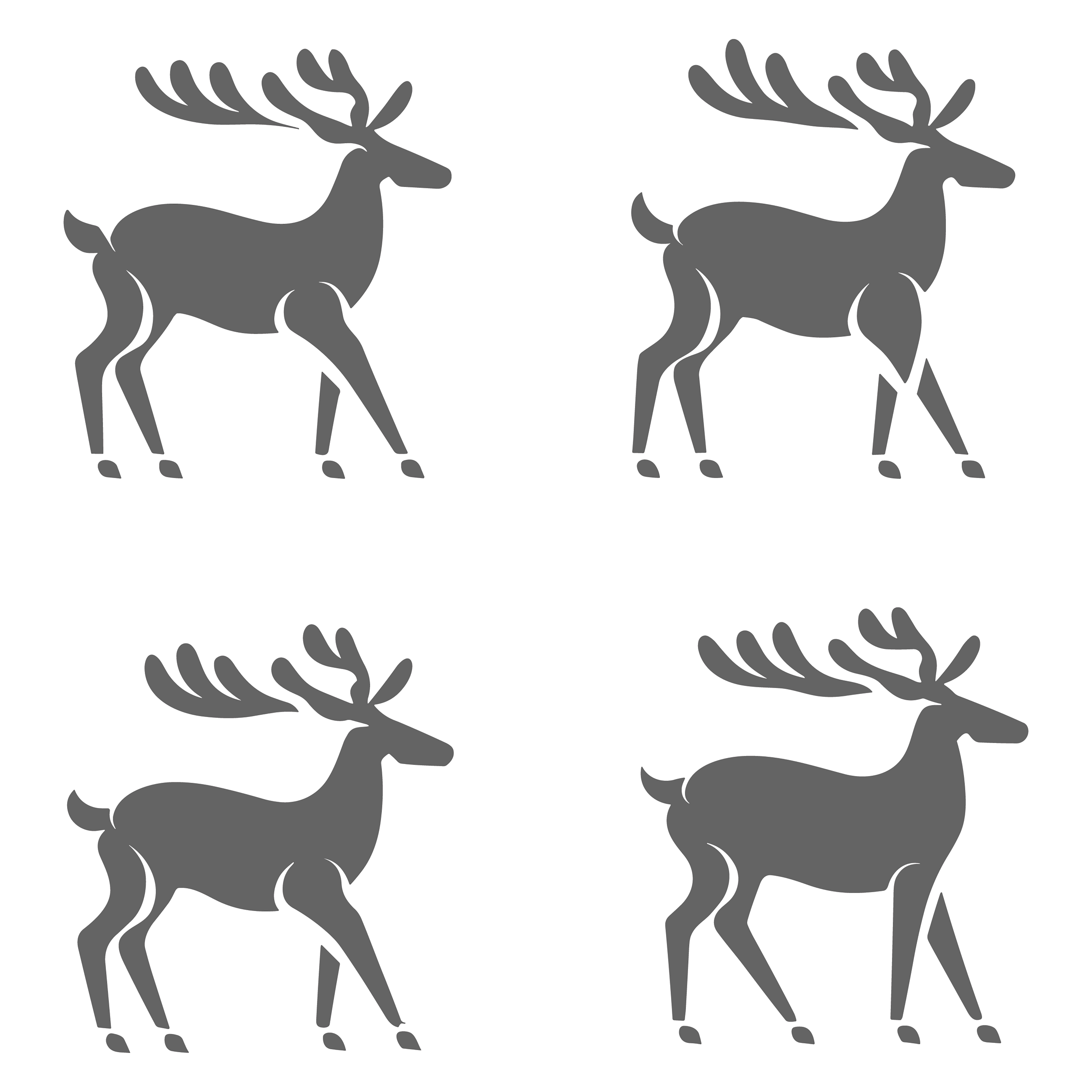 Deer customizable icon set design #35998