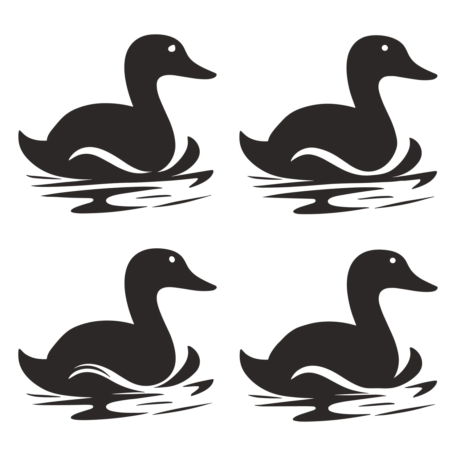 Duck customizable clip art set design #35494