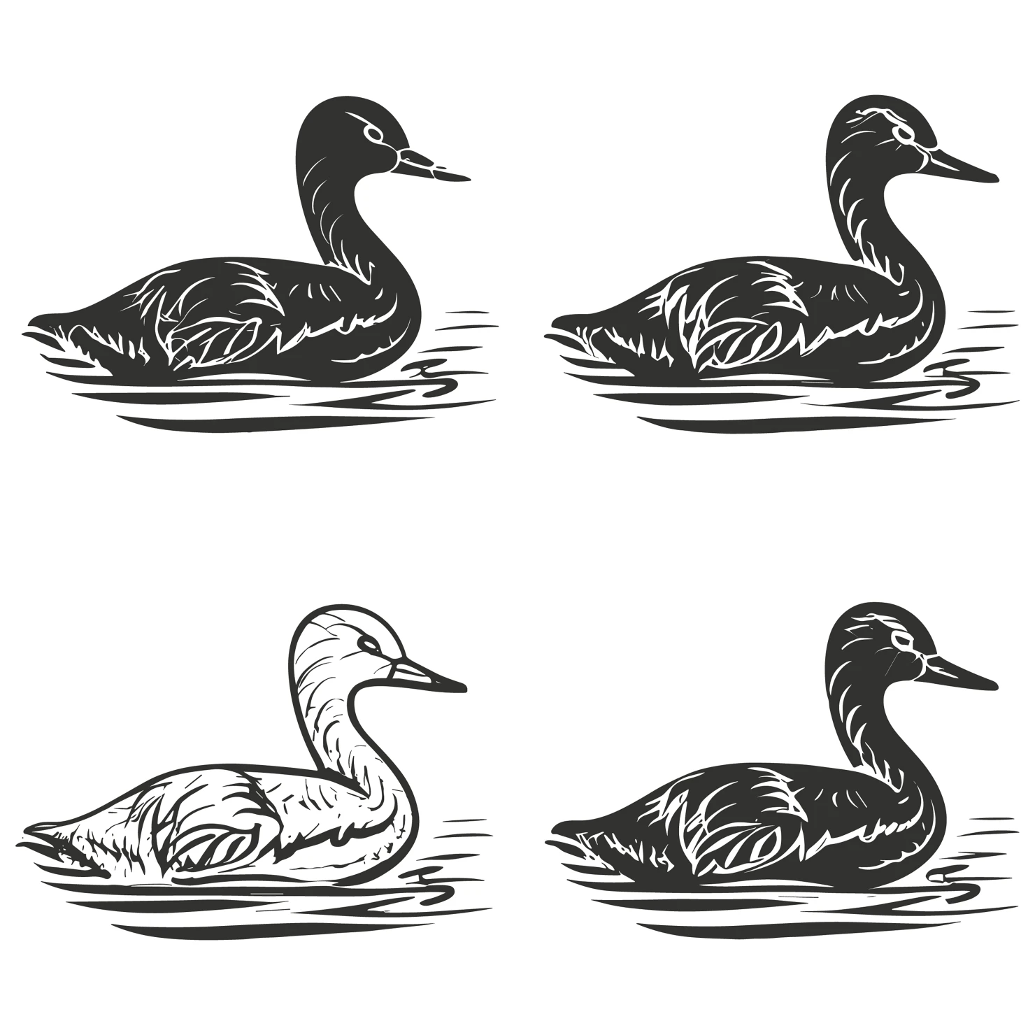 Duck customizable clip art set design #35495