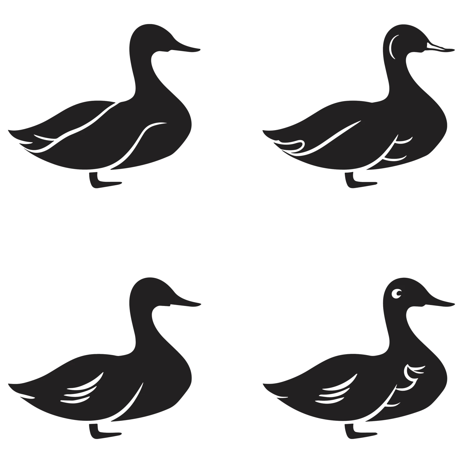 Duck customizable silhouettes set design #35496