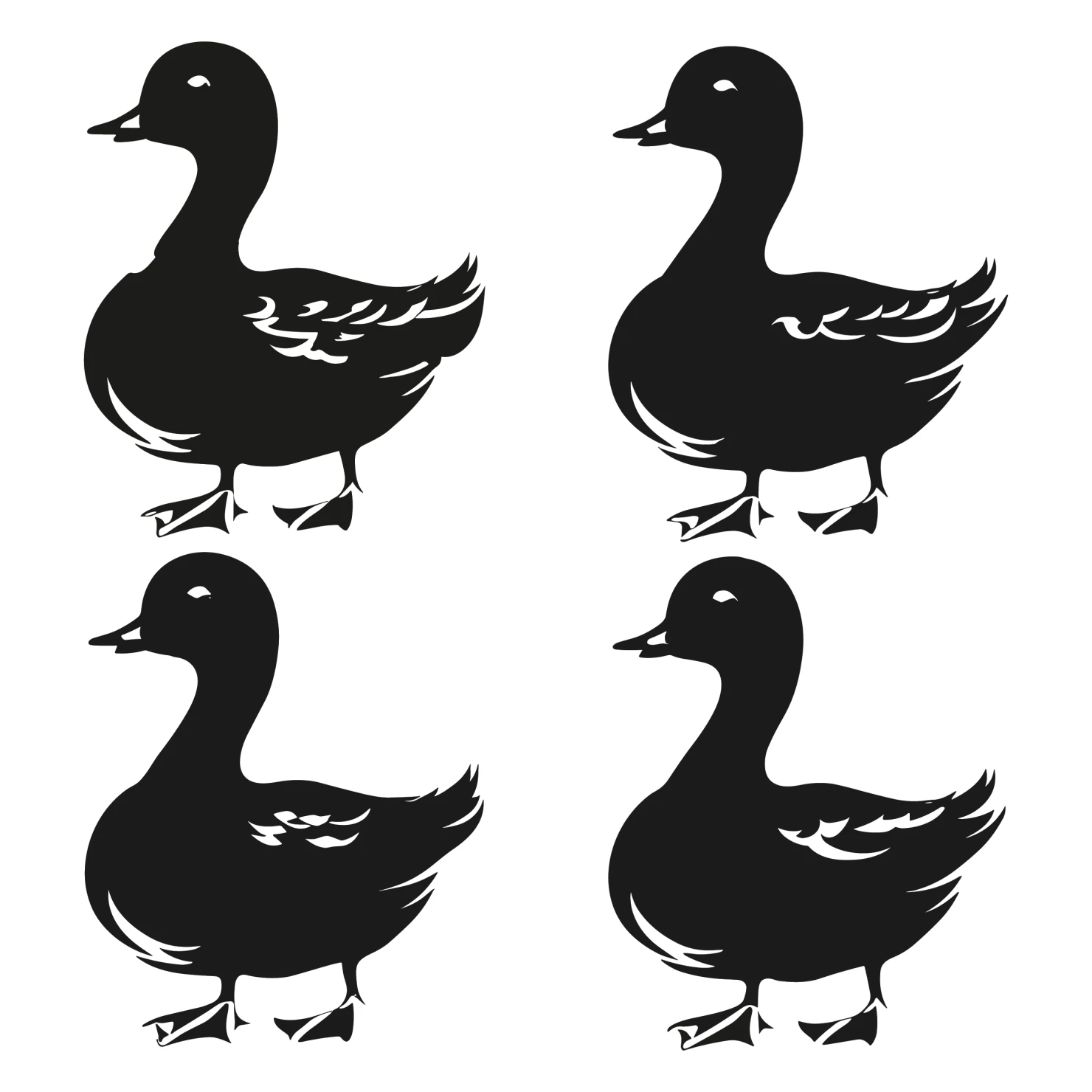 Duck customizable silhouettes set design #35511