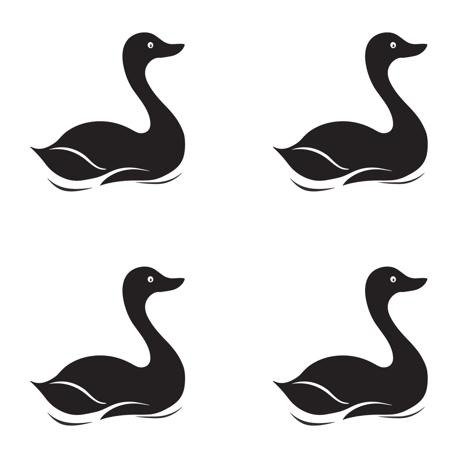 Duck customizable silhouettes set design #35512