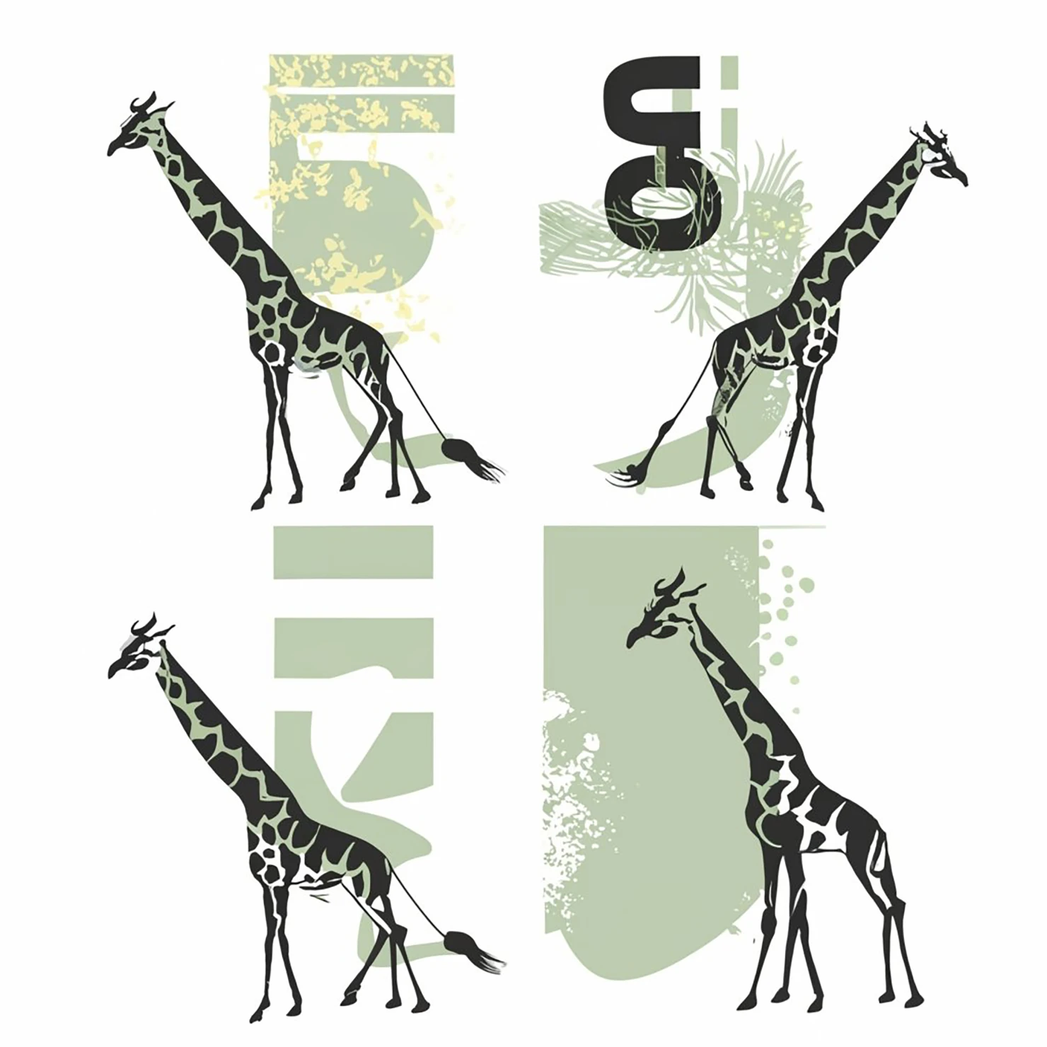 Giraffe customizable icon set design #35515