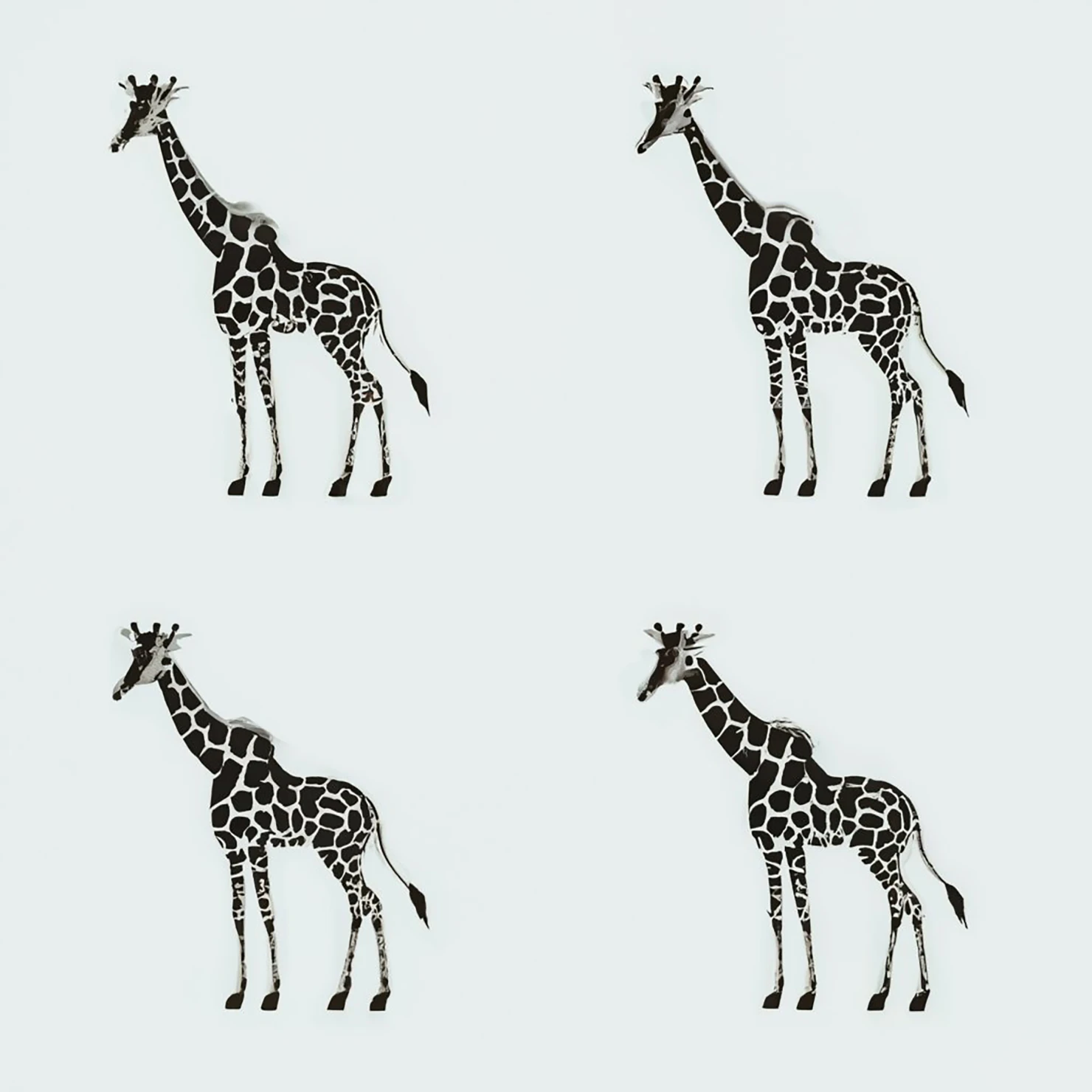 Giraffe customizable silhouettes set design #35524