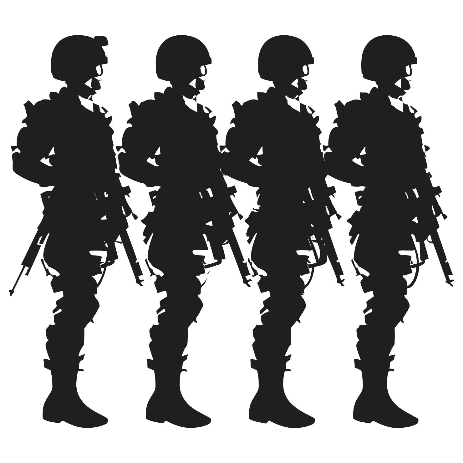 Soldier customizable silhouettes set design #35533