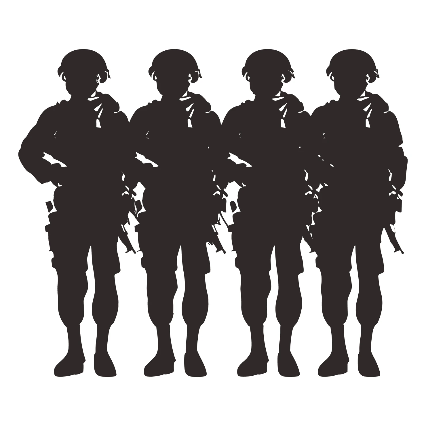 Soldier customizable silhouettes set design #35534