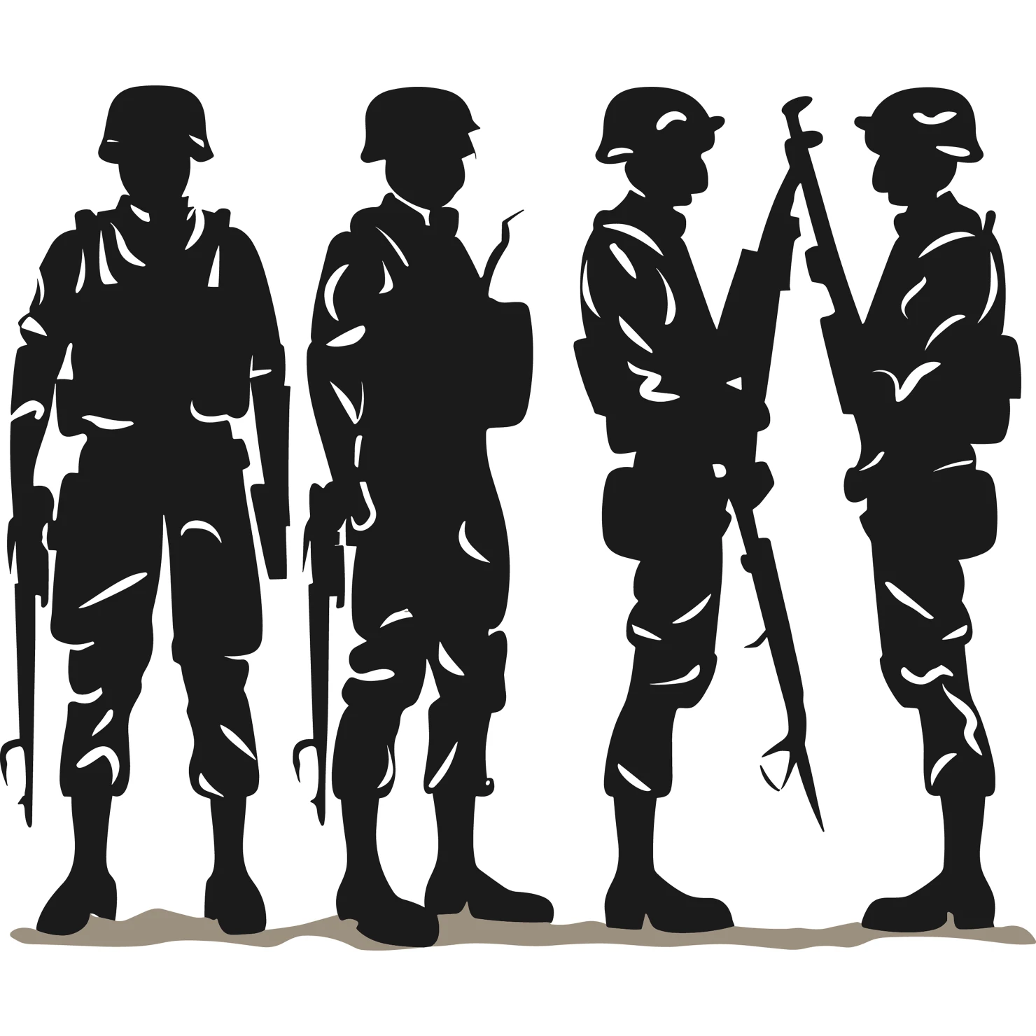Soldier customizable silhouettes set design #35535