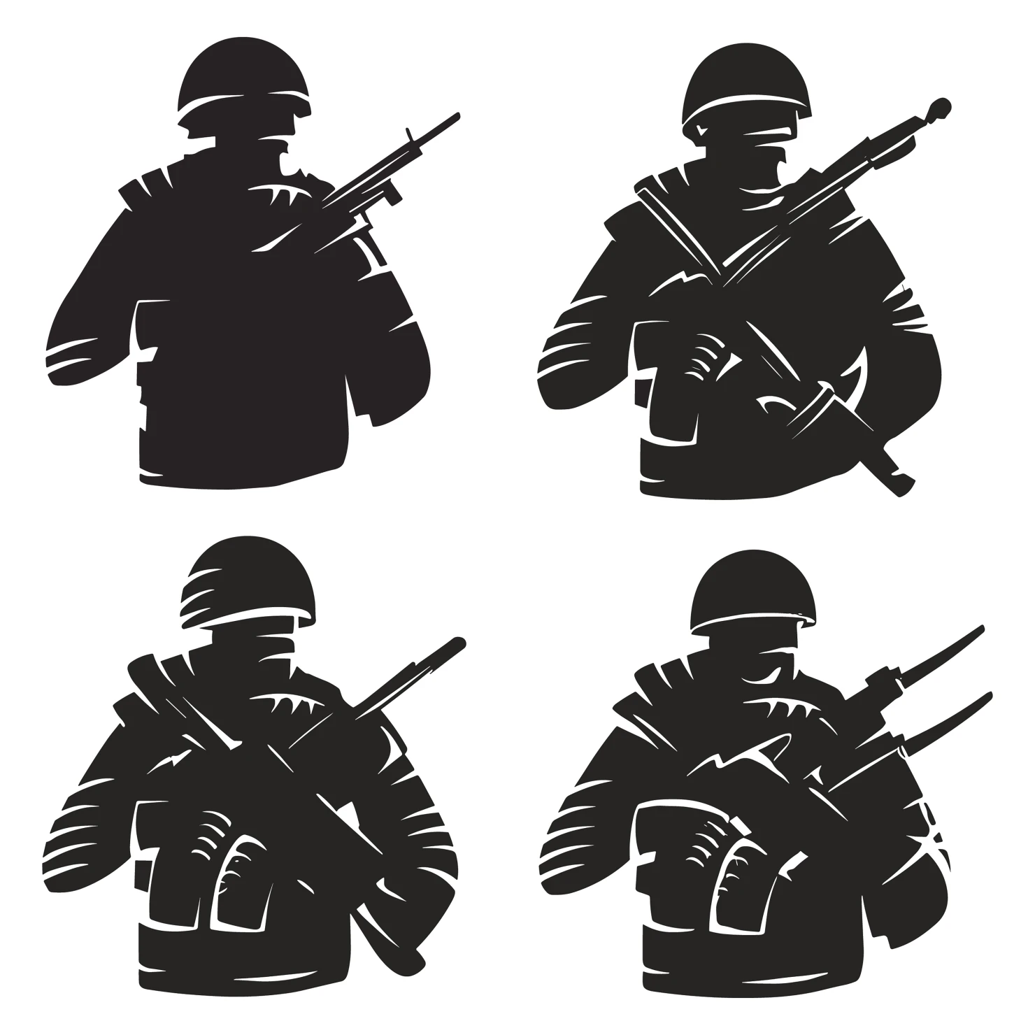 Soldier customizable silhouettes set design #35540