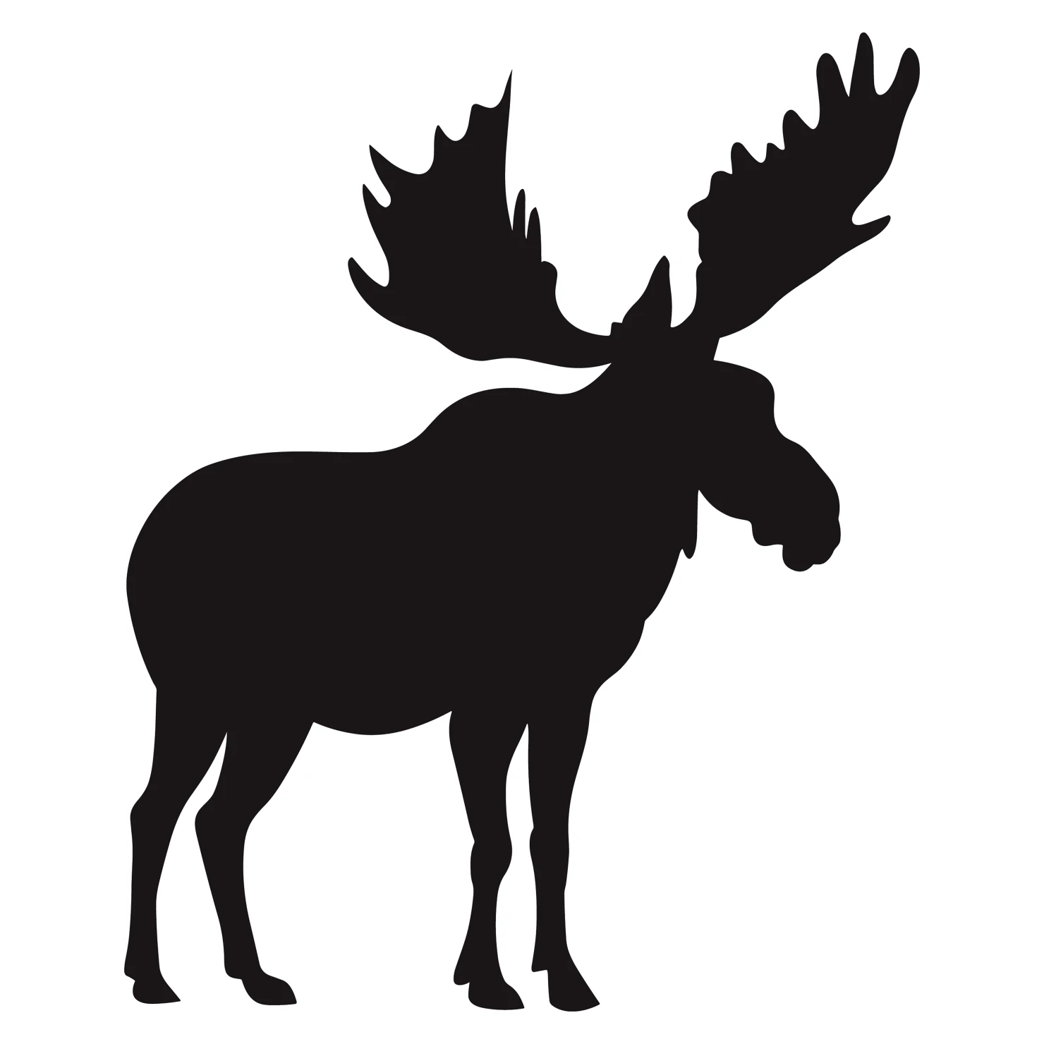Deer customizable silhouettes set design #35543