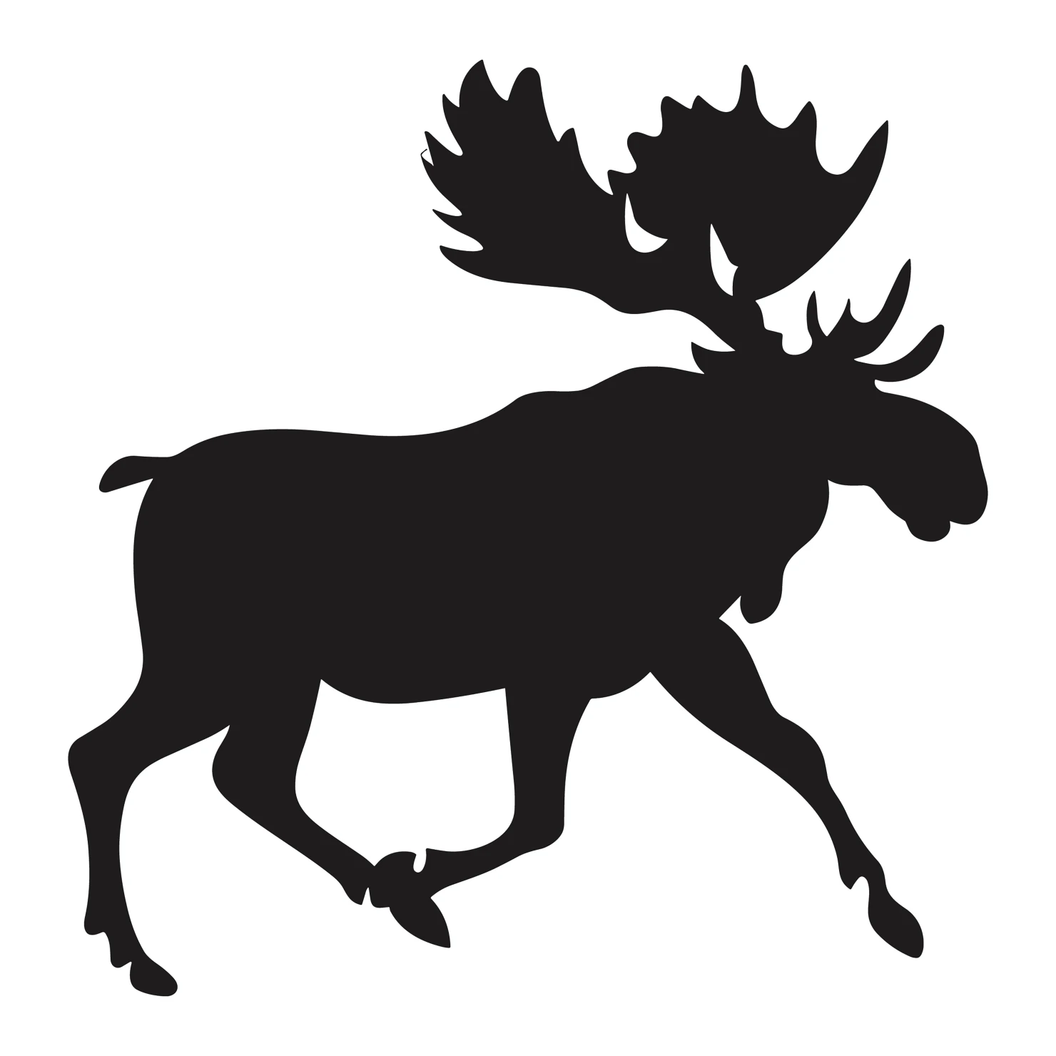 Deer customizable silhouettes set design #35544