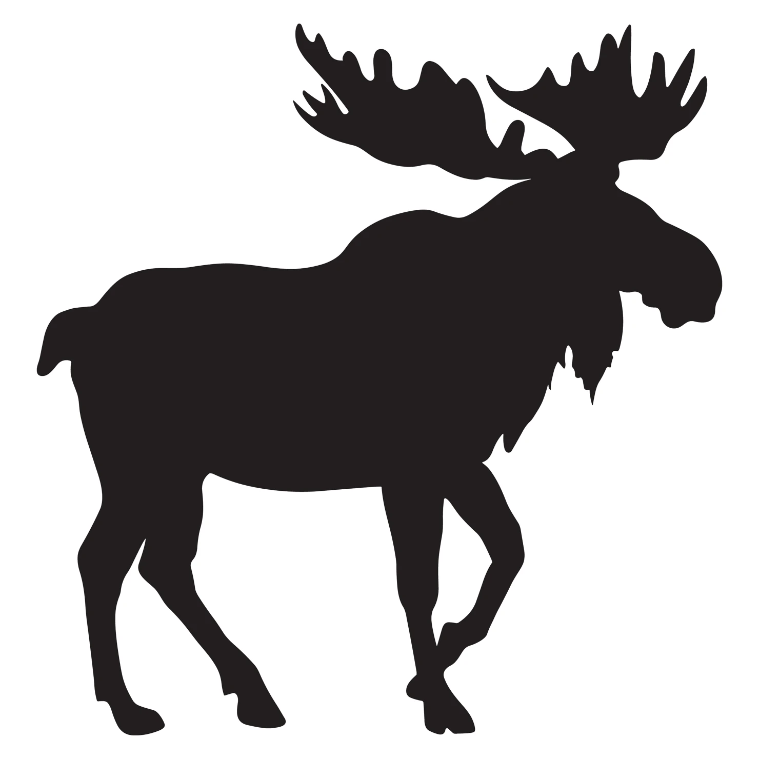 Deer customizable silhouettes set design #35545