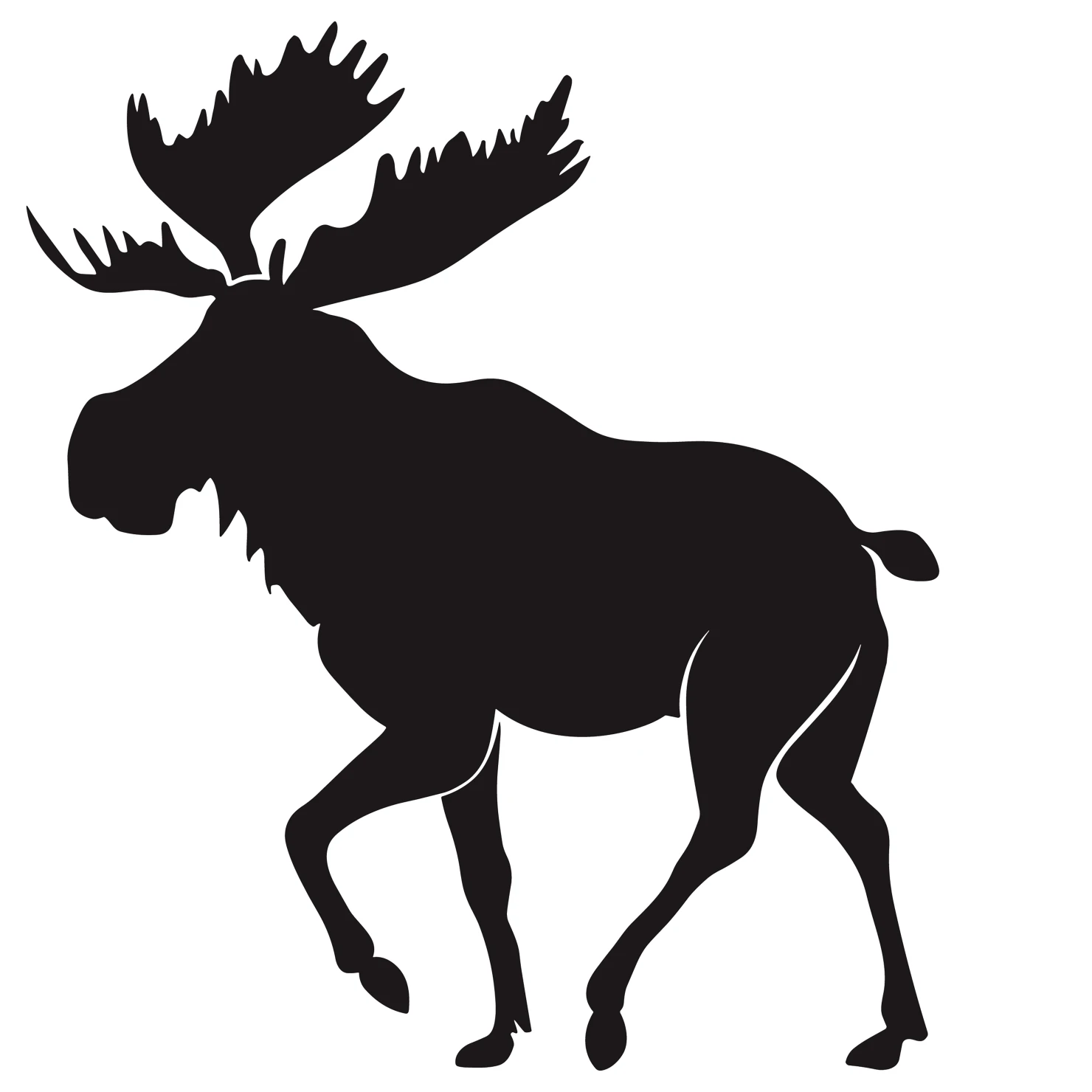 Deer customizable silhouettes set design #35550